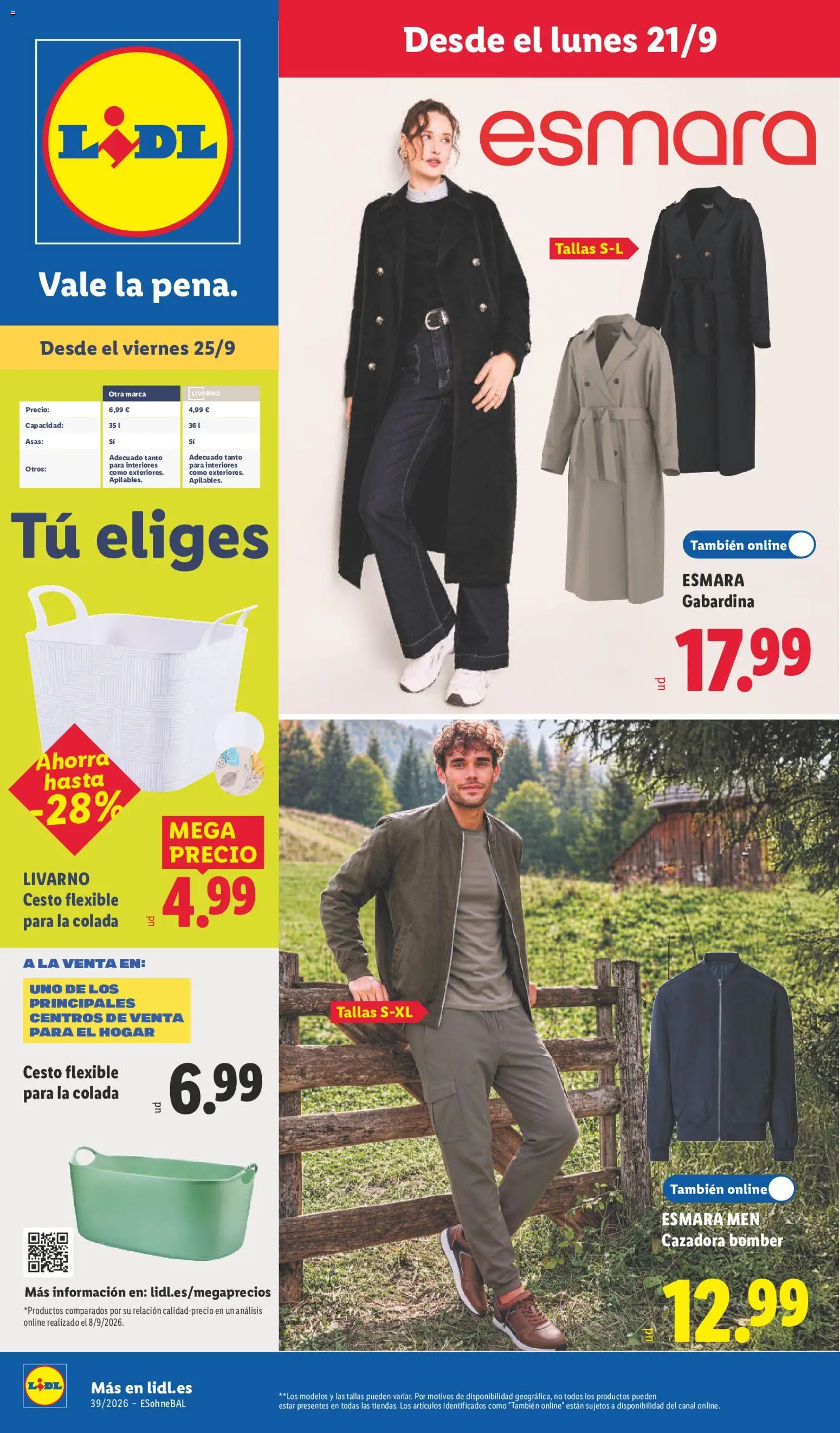 Lidl folleto de bazar │ válido desde el 21/09/2026 | Página: 1