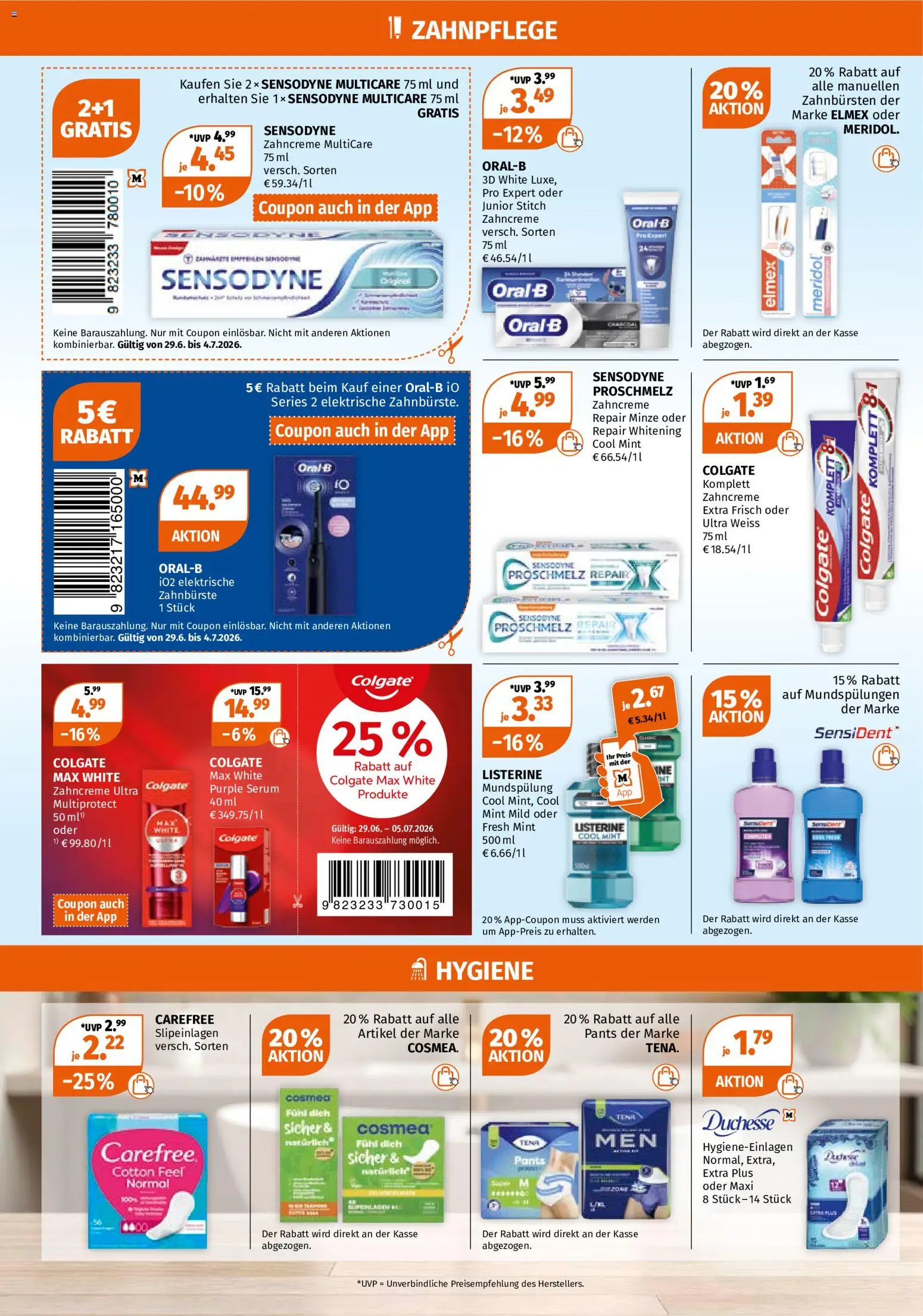 Müller Prospekt – gültig ab 29.06.2026 | Seite: 8 | Produkte: Zahnbürste, Serum, Listerine