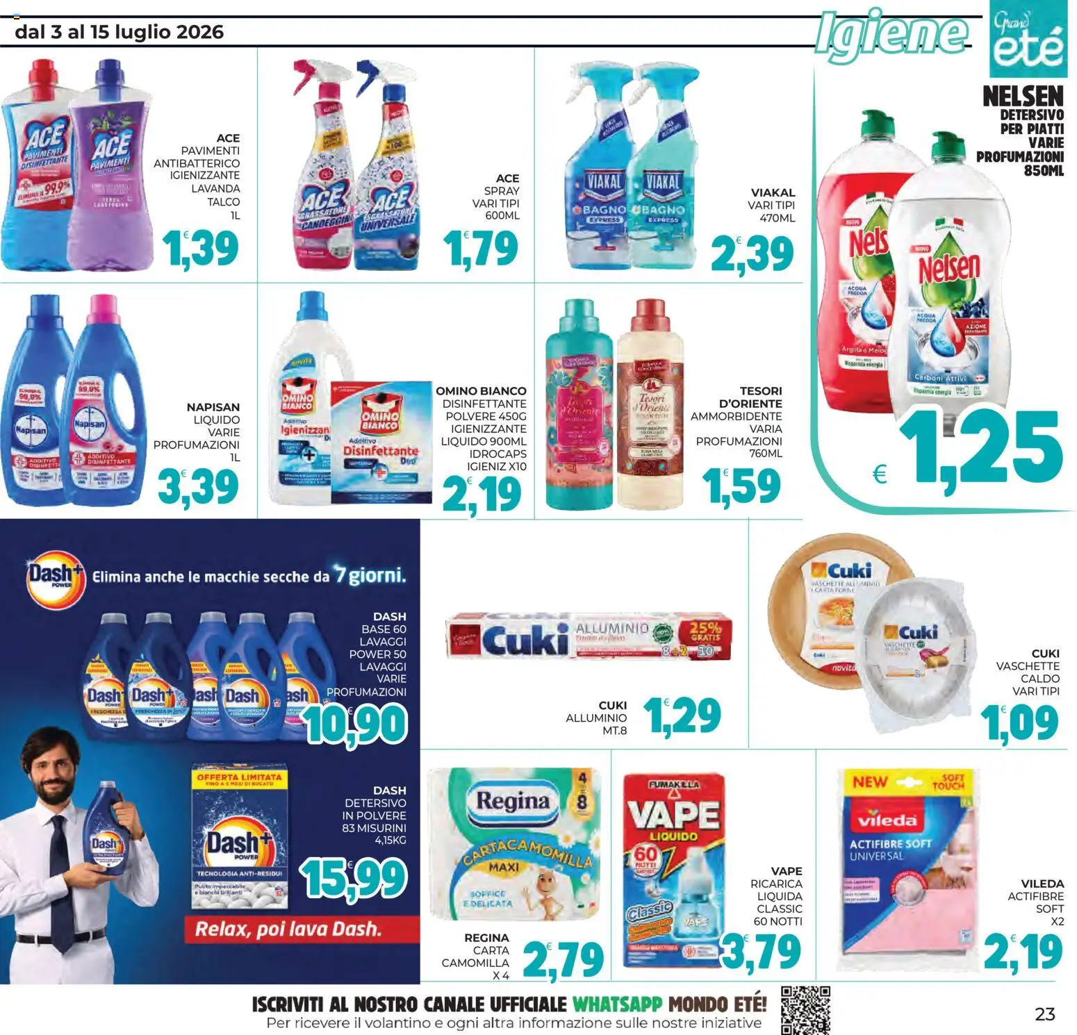 Volantino Eté del 03/07/2026 | Pagina: 23 | Prodotti: Talco, Acqua, Lavanda, Vaschette