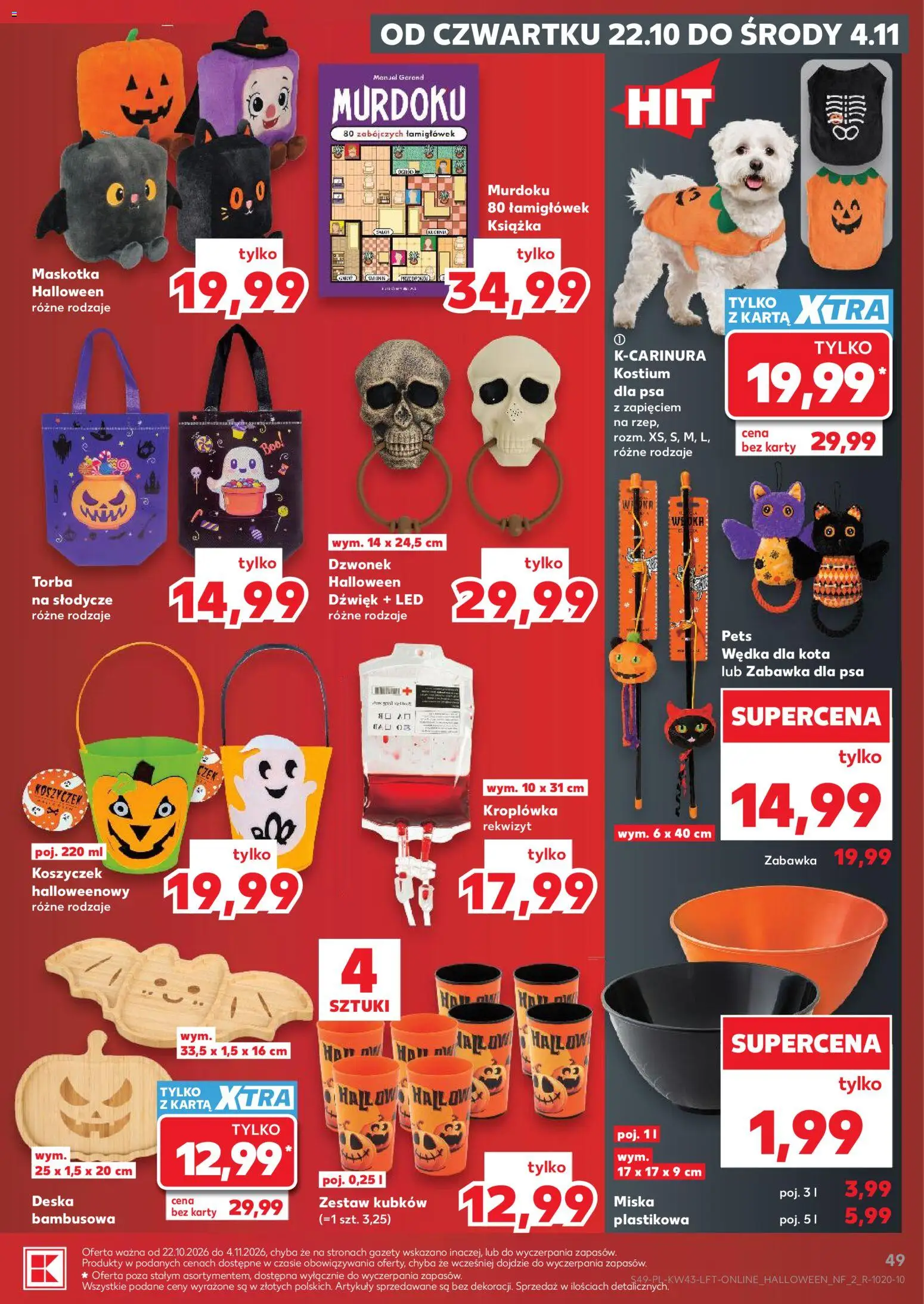 Kaufland Polsko leták od 22.10.2026 | Strana: 49 | Produkty: Miska, Karty, LED