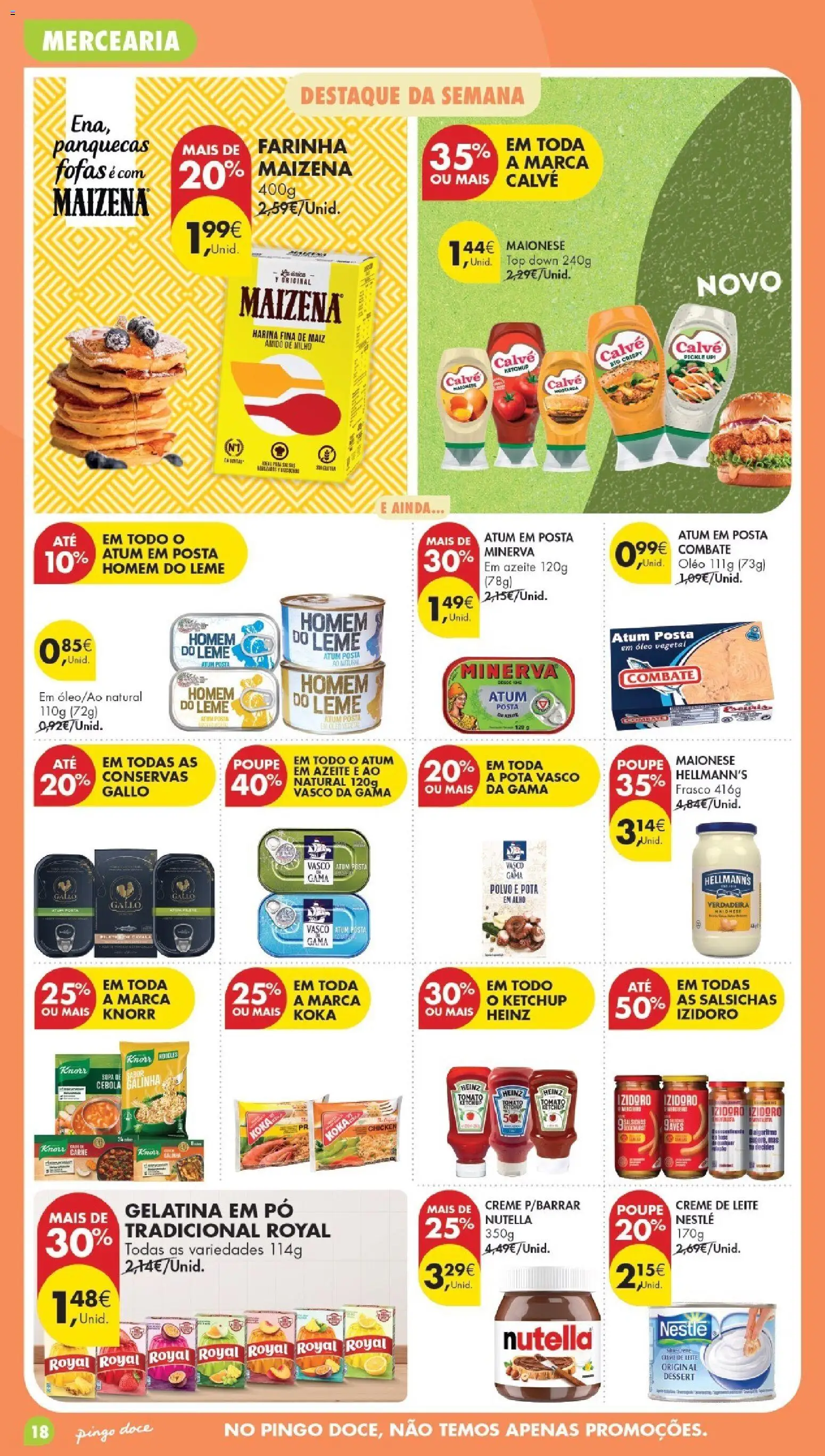 Pingo Doce folheto Poupe Esta Semana Madeira │ válido de 27/10/2026 | Página: 18 | Produtos: Top, Nutella, Cebola, Óleo