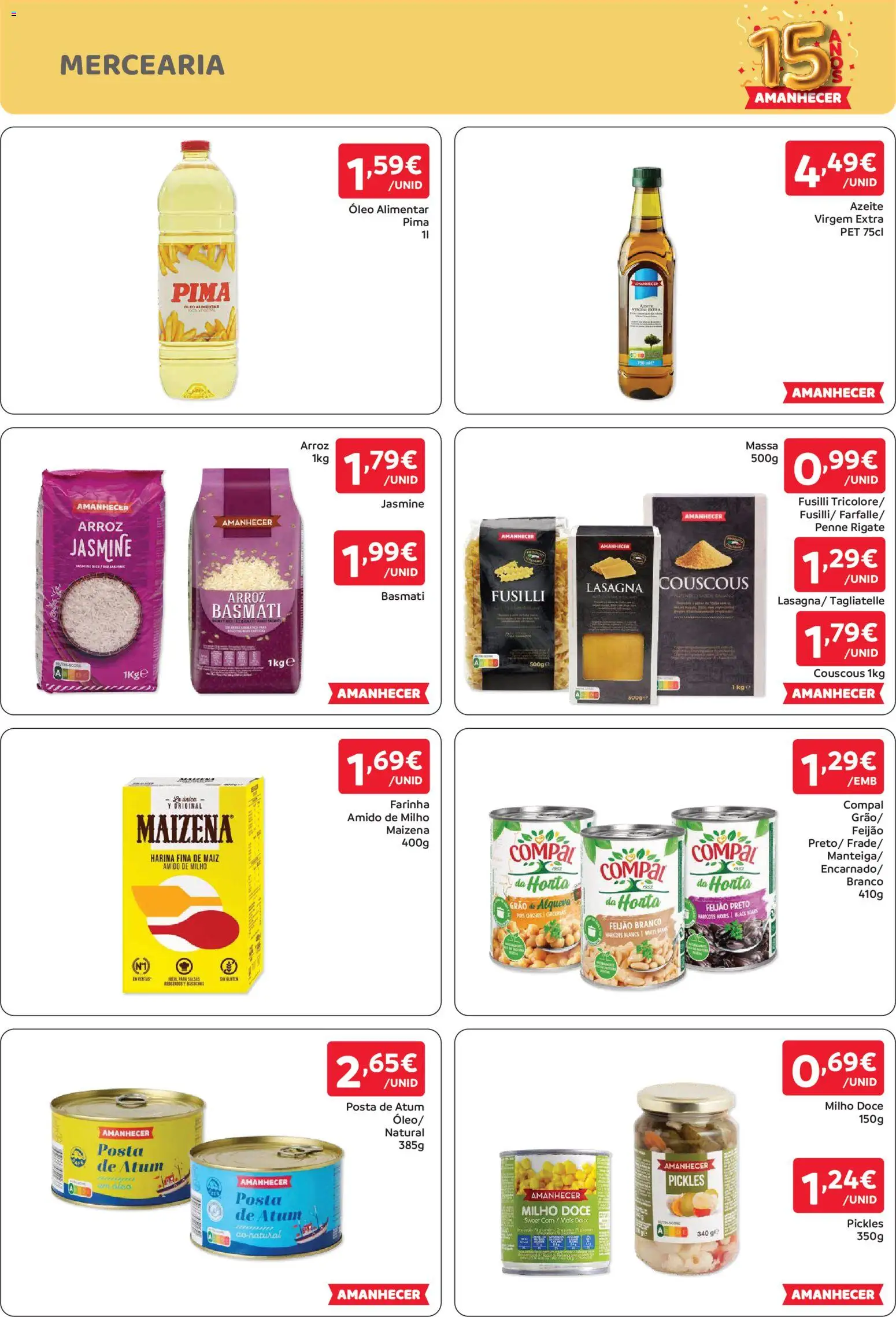 Amanhecer folheto │ válido de 13/08/2026 | Página: 6 | Produtos: Arroz, Massa, Milho, Farinha