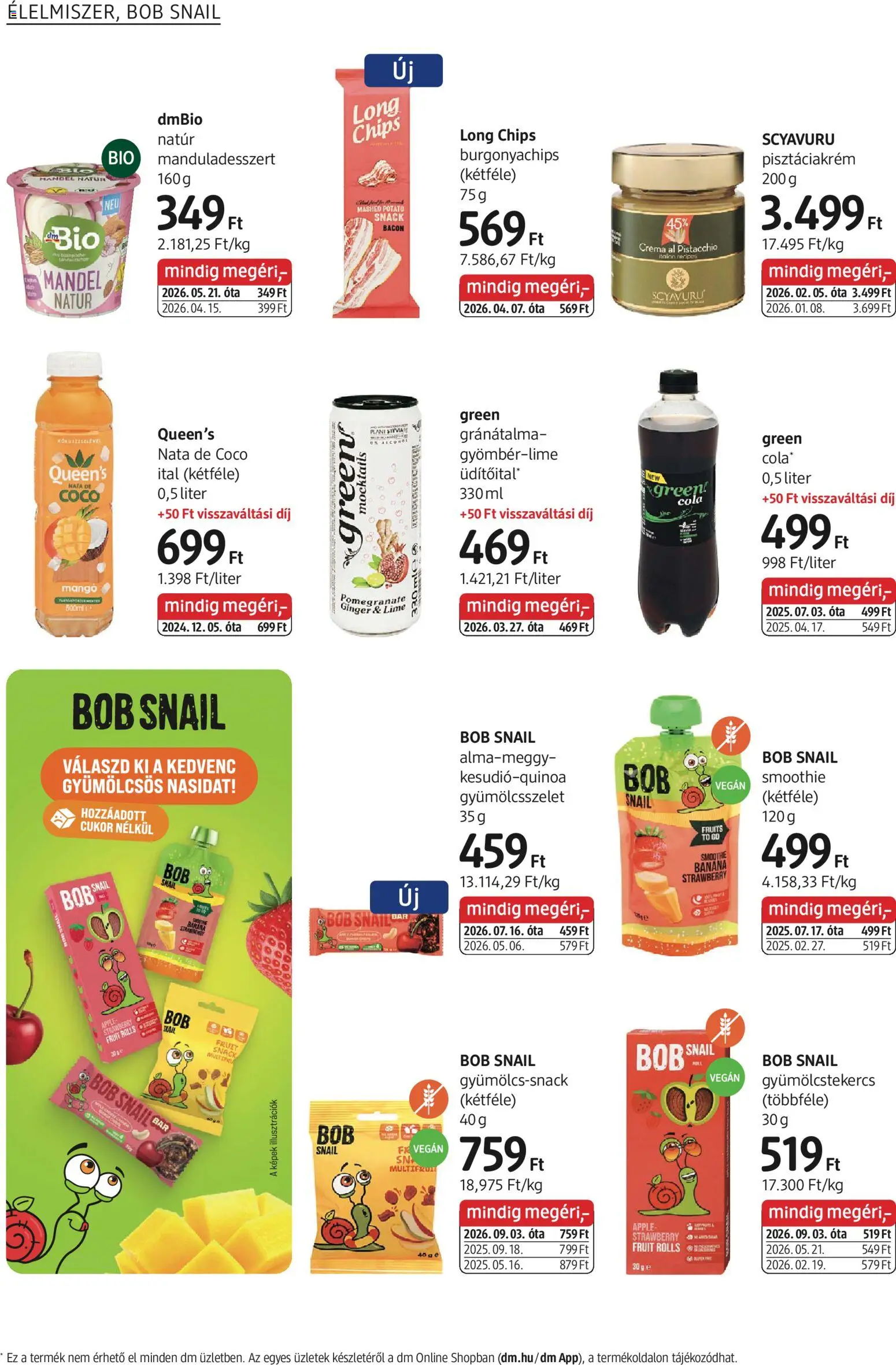 DM Drogerie Markt akciós ujság - amely érvényes a következő dátumtól: 2026.09.03. | Oldal: 8 | Termékek: Chips, Gyümölcsszelet, Gránátalma, Mangó