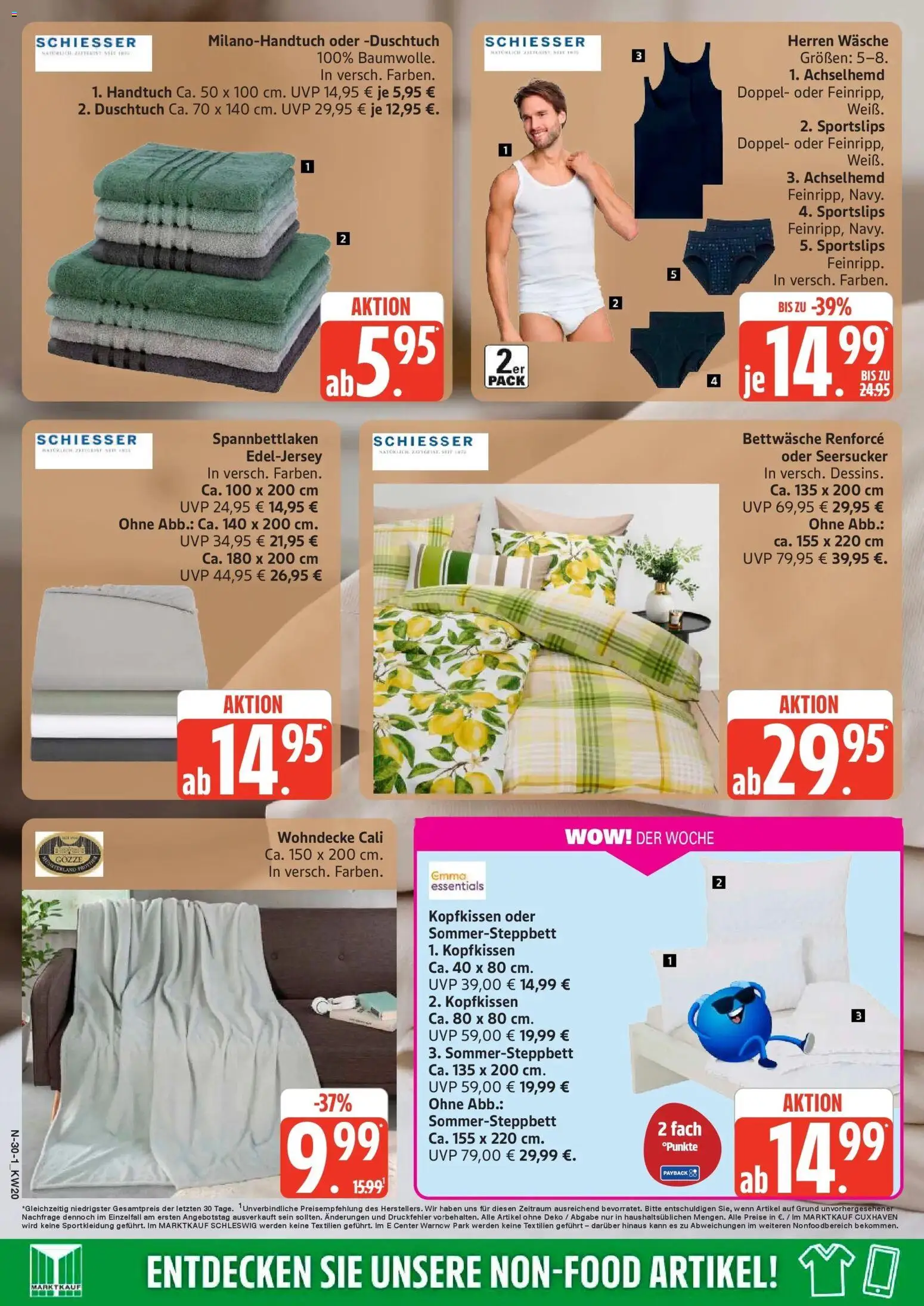 Marktkauf Prospekt Rostock	 – gültig ab 10.05.2026 | Seite: 30 | Produkte: Bettwäsche, Kopfkissen