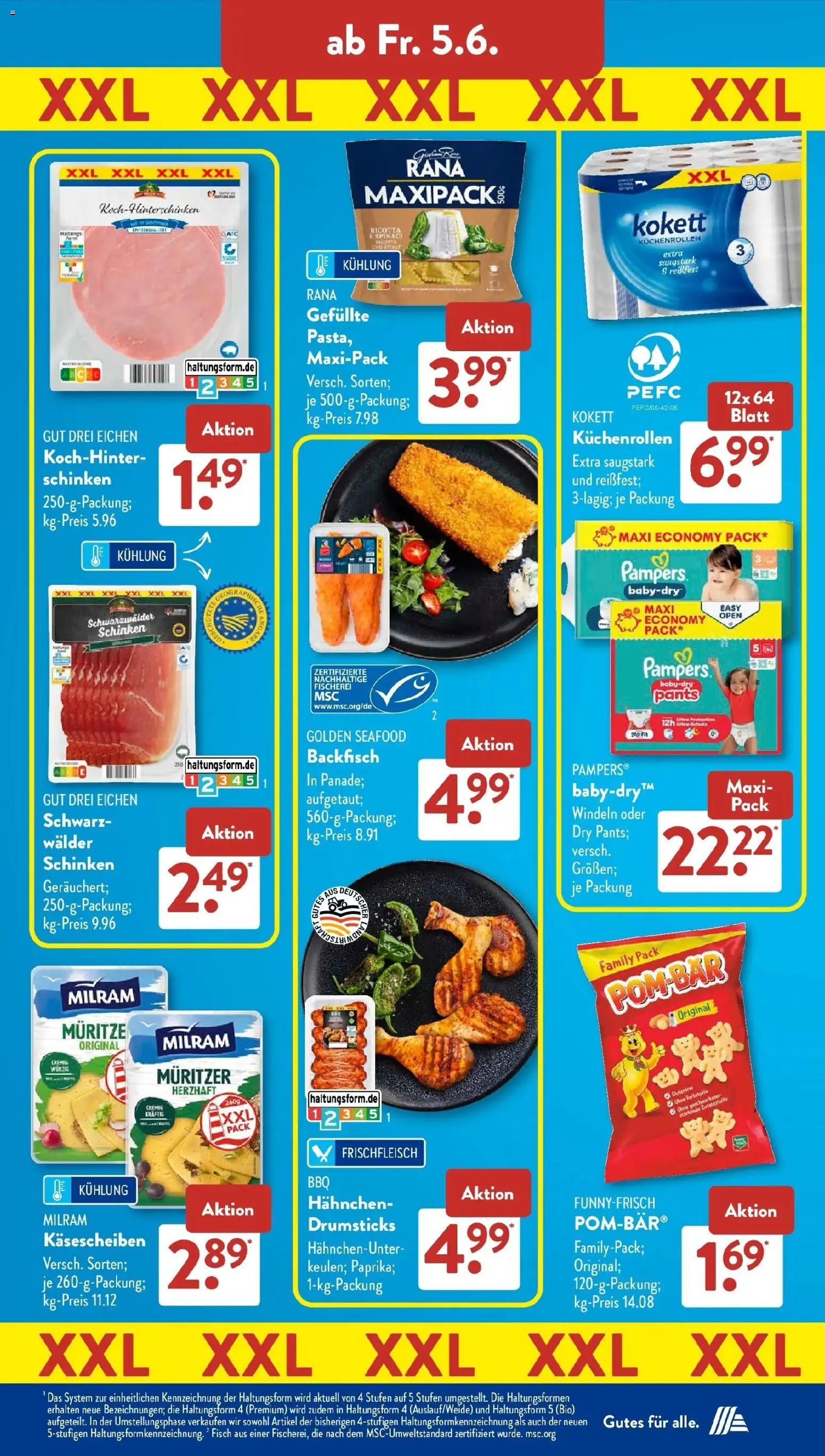 Aldi Süd Wochenangebote – gültig ab 01.06.2026 | Seite: 20 | Produkte: Hahnchen, Pampers, Fisch, Schinken