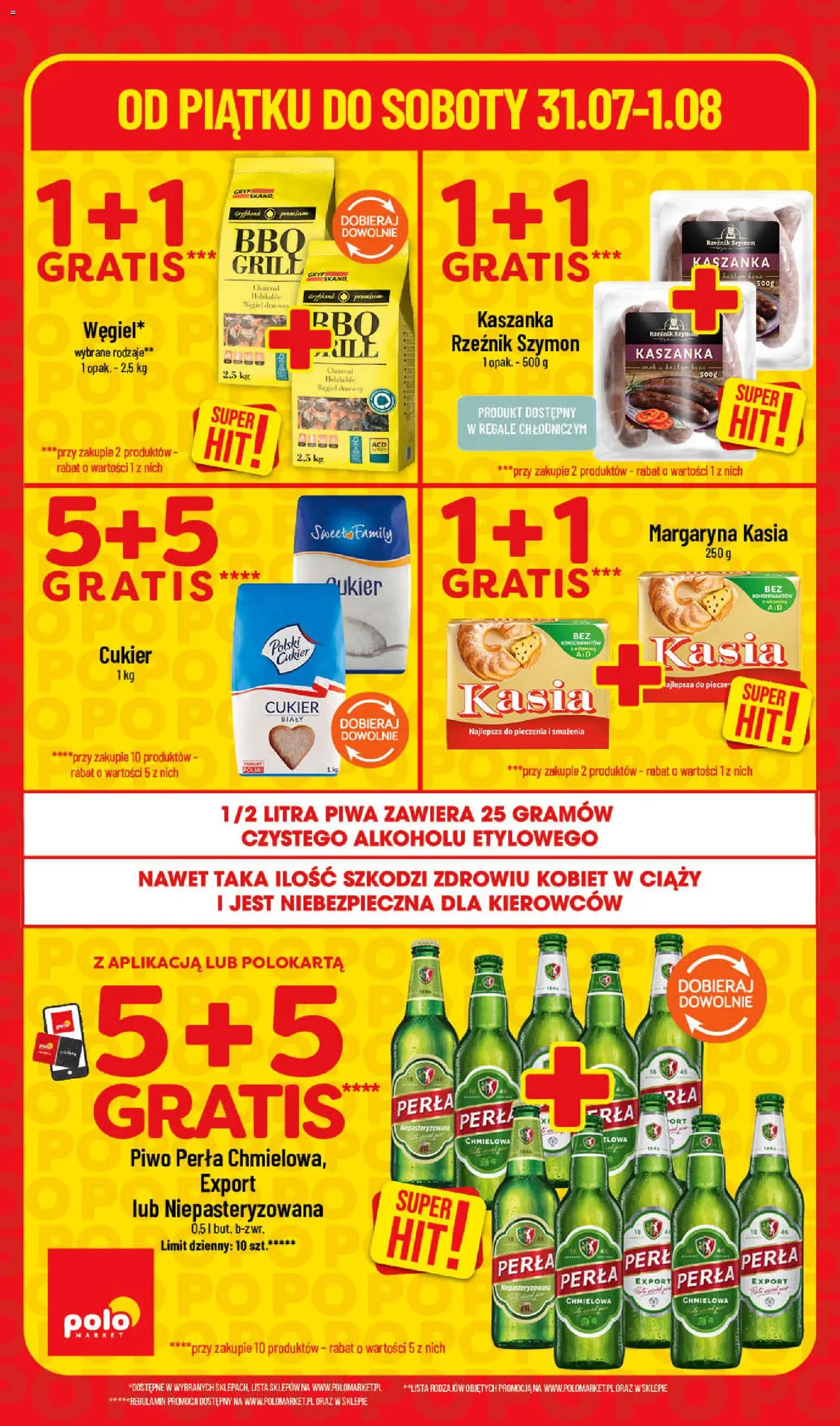 POLOmarket gazetka - Super Hity od 30.07.2026 | Strona: 4 | Produkty: Grill, Kaszanka, Margaryna, Cukier