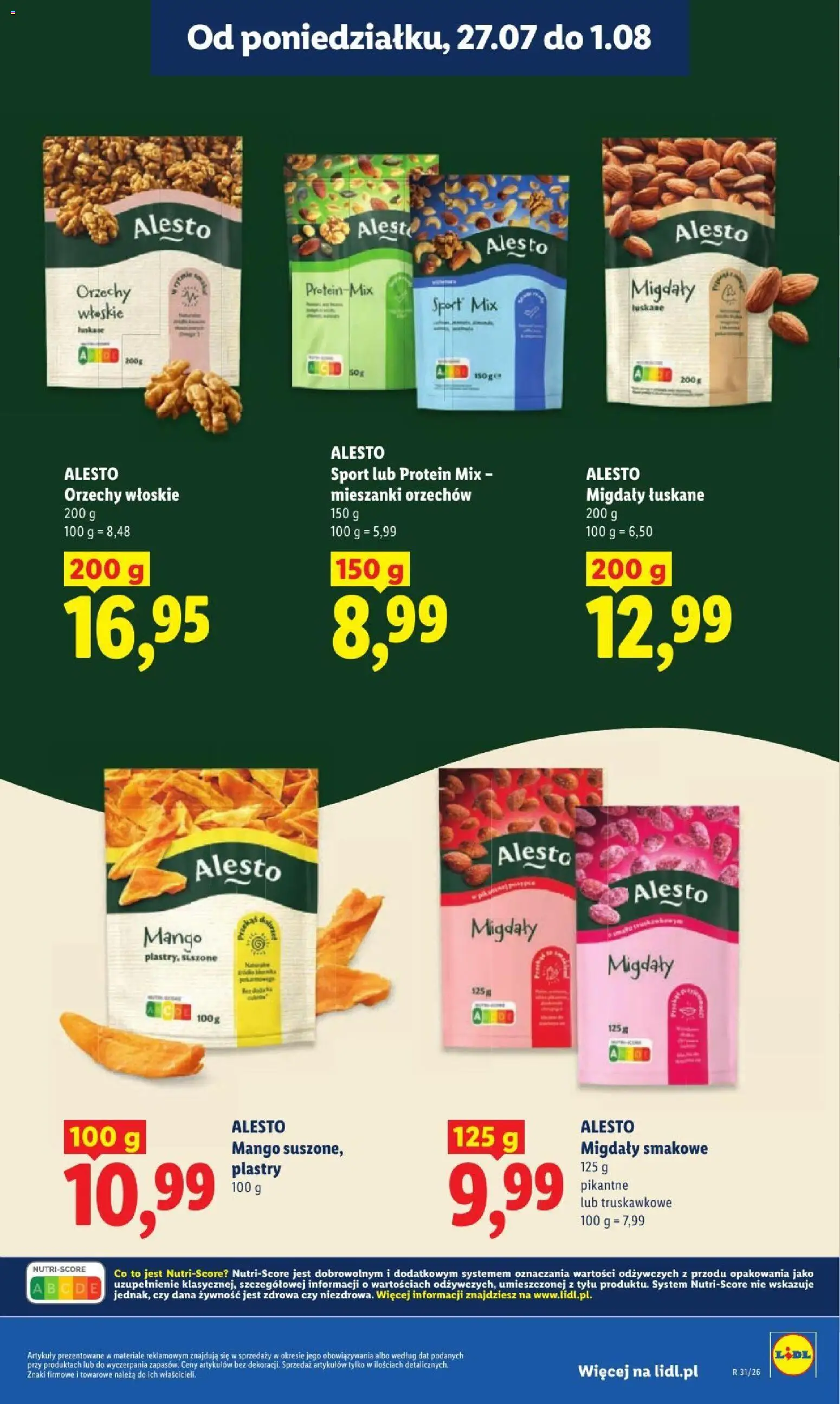 Lidl gazetka od 30.07.2026 | Strona: 33 | Produkty: Mango, Orzechy włoskie, Orzechy
