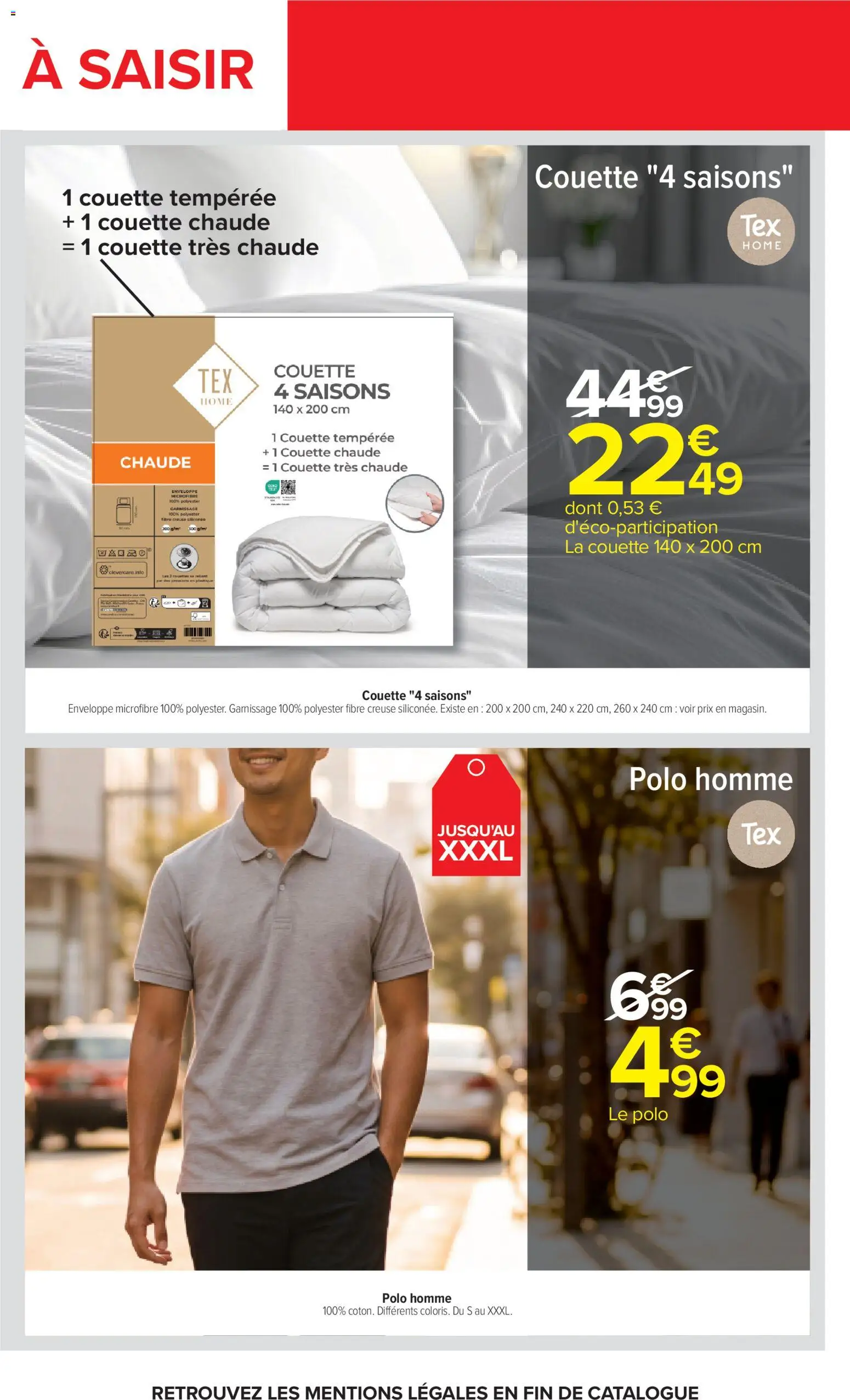 {H1} | Page: 77 | Produits: Polo, Enveloppe, La couette, Couette
