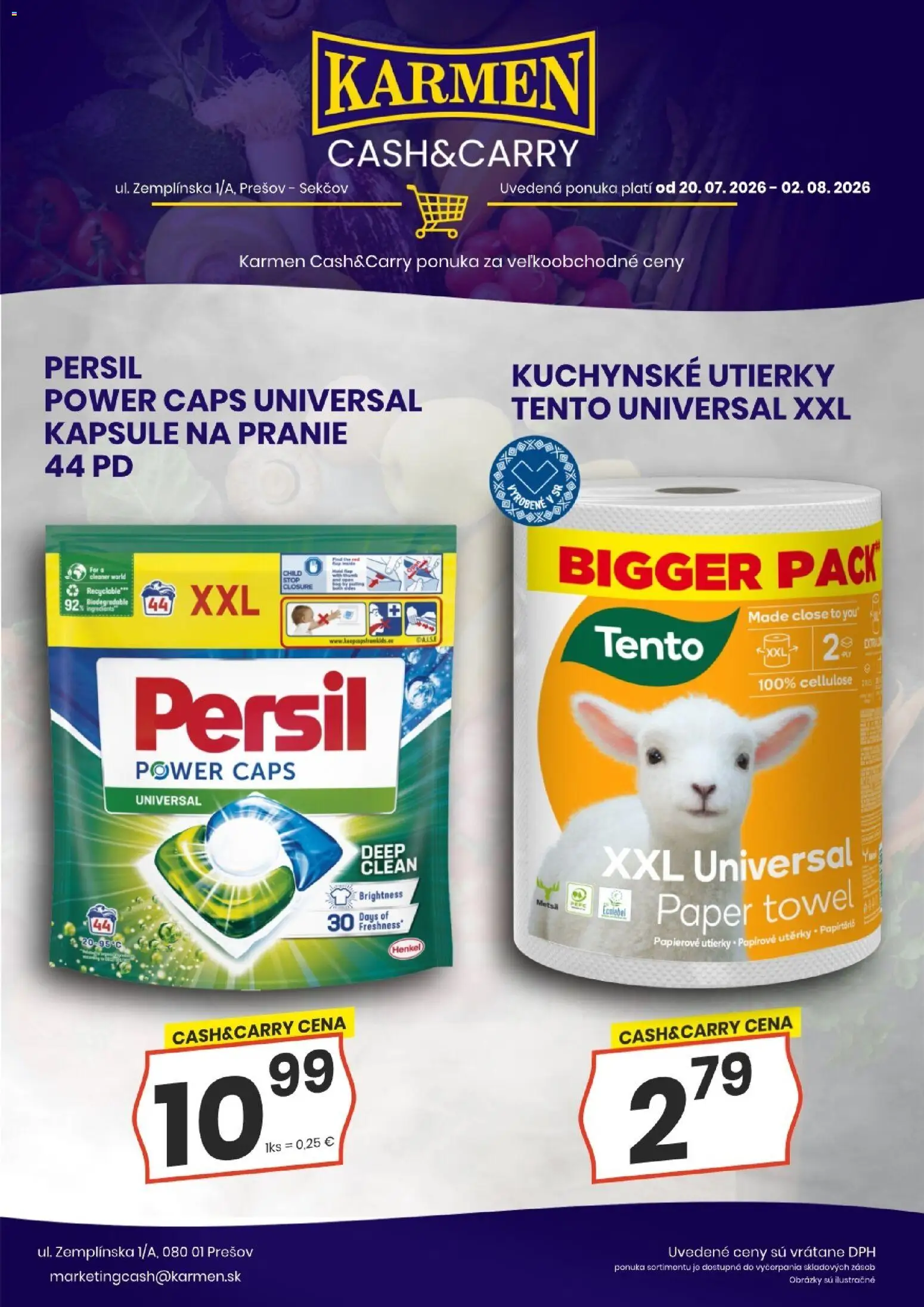 Nové KARMEN CBA akcie – leták je platný od 03.08.2026 | Strana: 8 | Produkty: Persil
