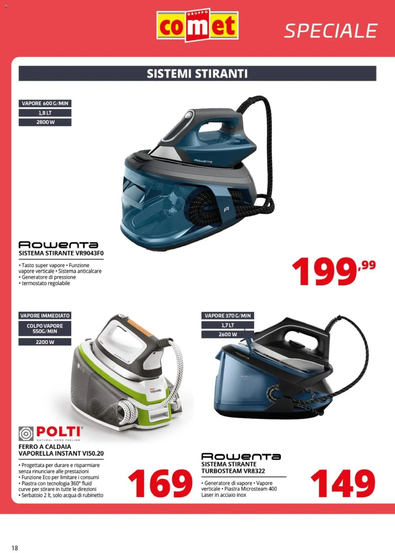 Volantino Comet del 18/07/2026 | Pagina: 18 | Prodotti: Caldaia, Anticalcare, Acqua, Generatore