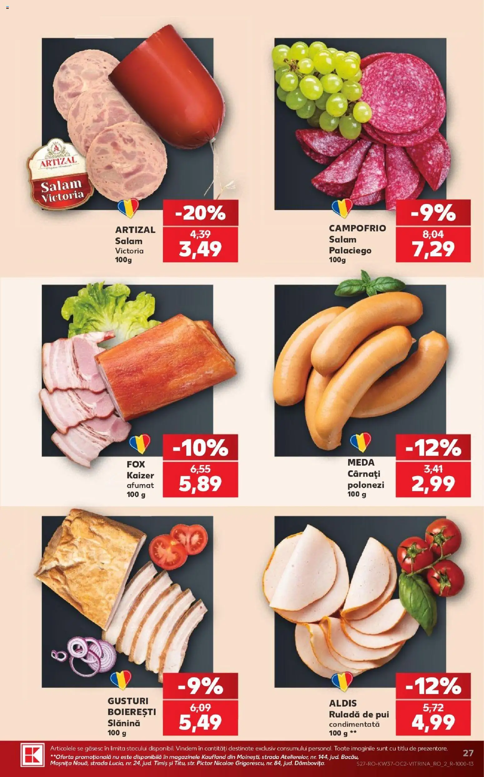 Kaufland RO akciós ujság - amely érvényes a következő dátumtól: 2026.09.09. | Oldal: 27