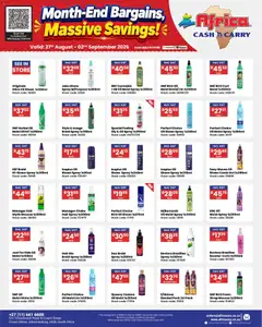 Africa Cash & Carry specials catalogue – valid from 27/08/2026