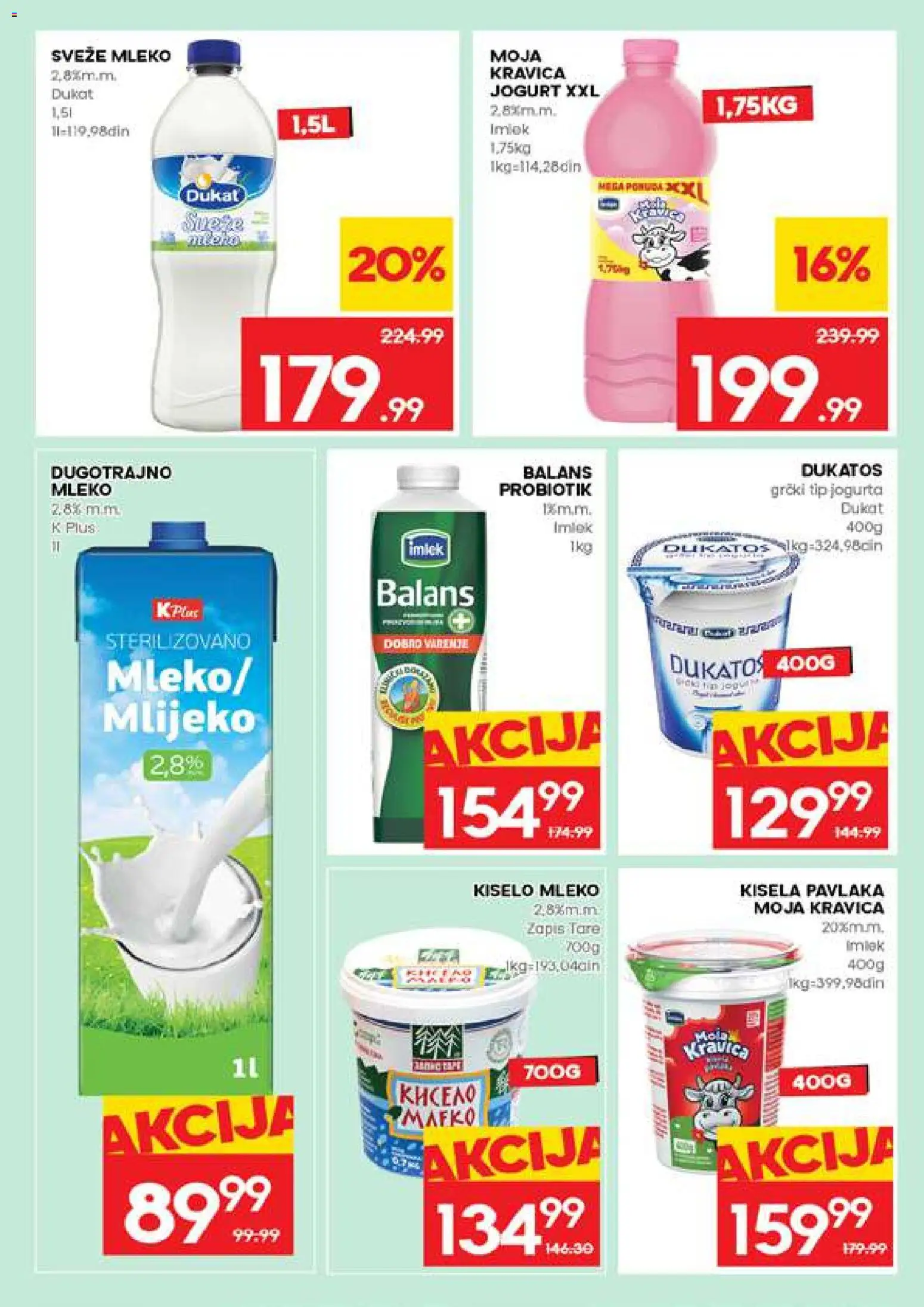 Mercator katalog - važi od 14.05.2026 | Strana: 10 | Proizvode: Kisela pavlaka, Kiselo mleko, Dukatos, Mleko