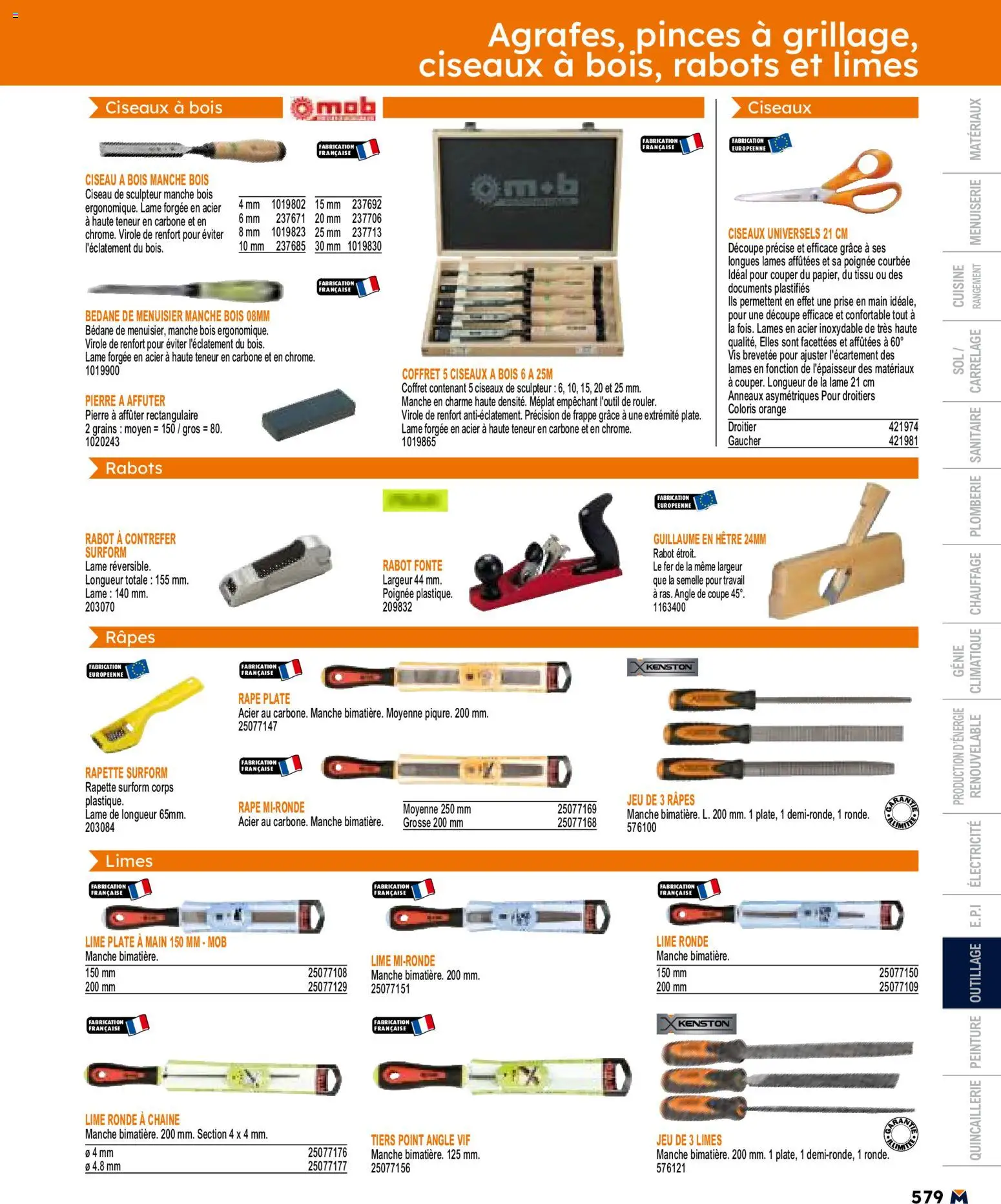 {H1} | Page: 579 | Produits: Orange, Pinces, Prise, Ciseaux