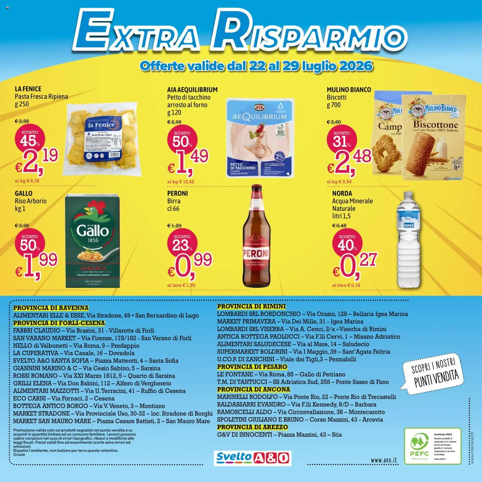 Volantino A&O del 16/07/2026 | Pagina: 8 | Prodotti: Birra, Riso, Latte, Terra