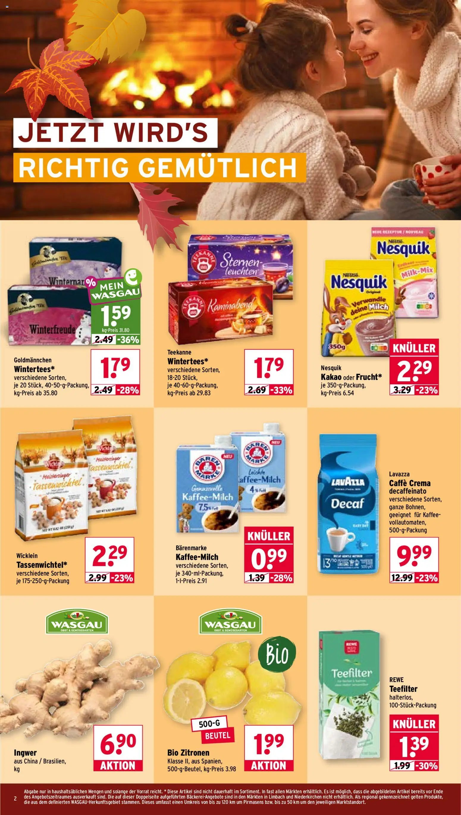 Wasgau Prospekt – gültig ab 12.10.2026 | Seite: 2 | Produkte: Lavazza, Kaffee, Obst, Teekanne