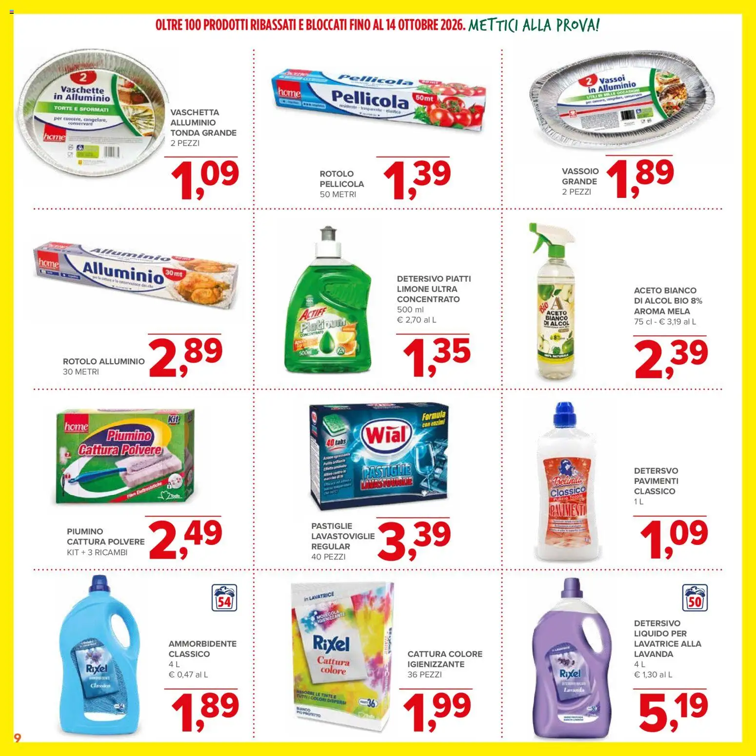 Volantino Todis del 20/08/2026 | Pagina: 9 | Prodotti: Alcol, Limone, Pellicola, Alluminio