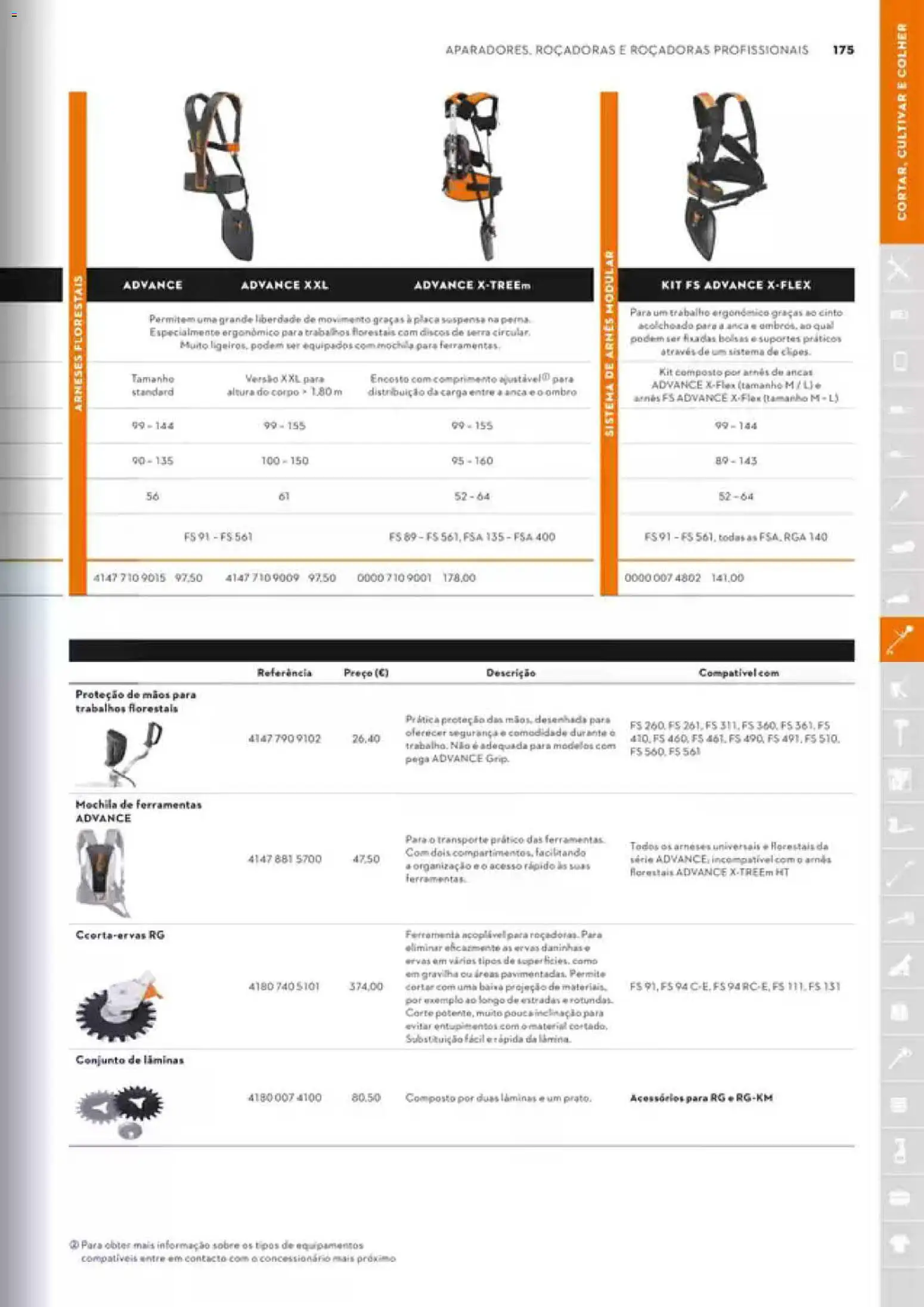 Stihl Catálogo │ válido de 07/09/2026 | Página: 175 | Produtos: Mochila, Cinto, Ferramentas