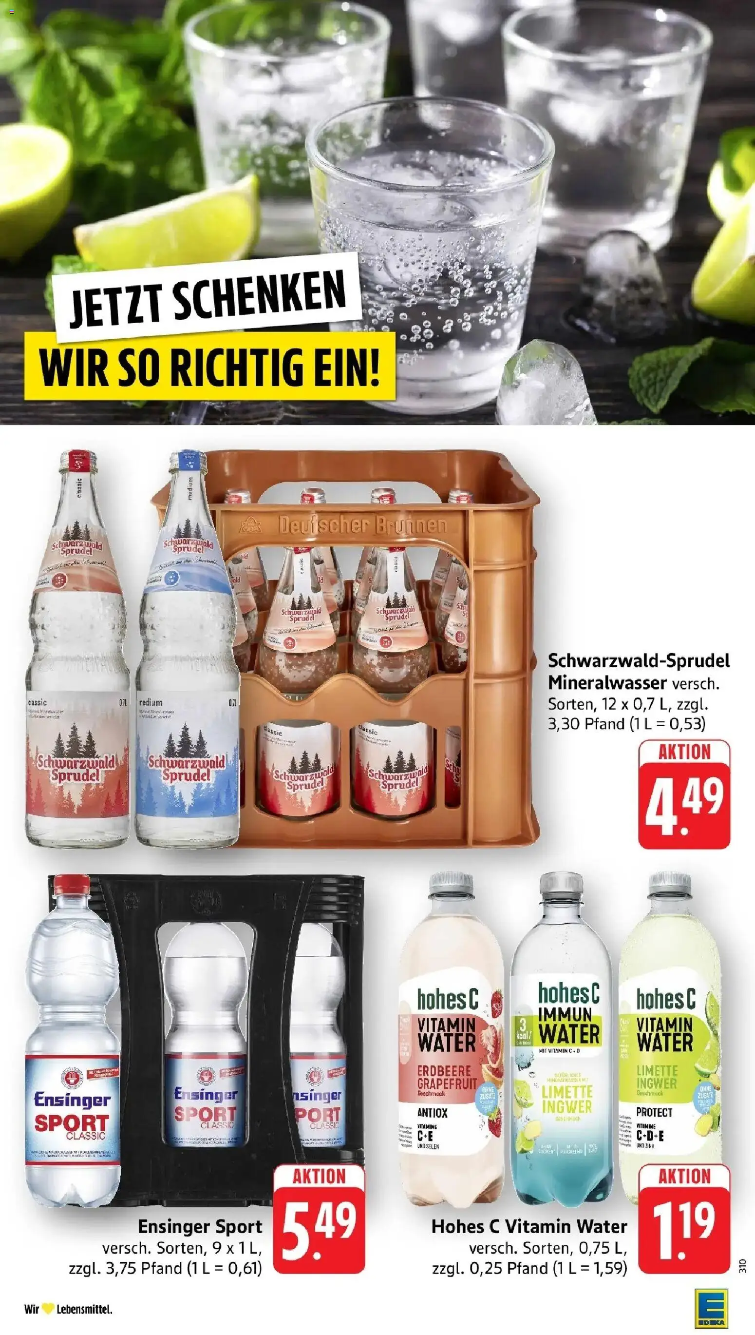 Edeka prospekt Pfalzgrafenweiler	 – gültig ab 27.04.2026 | Seite: 32 | Produkte: Mineralwasser, Grapefruit, Limette, Hohes c
