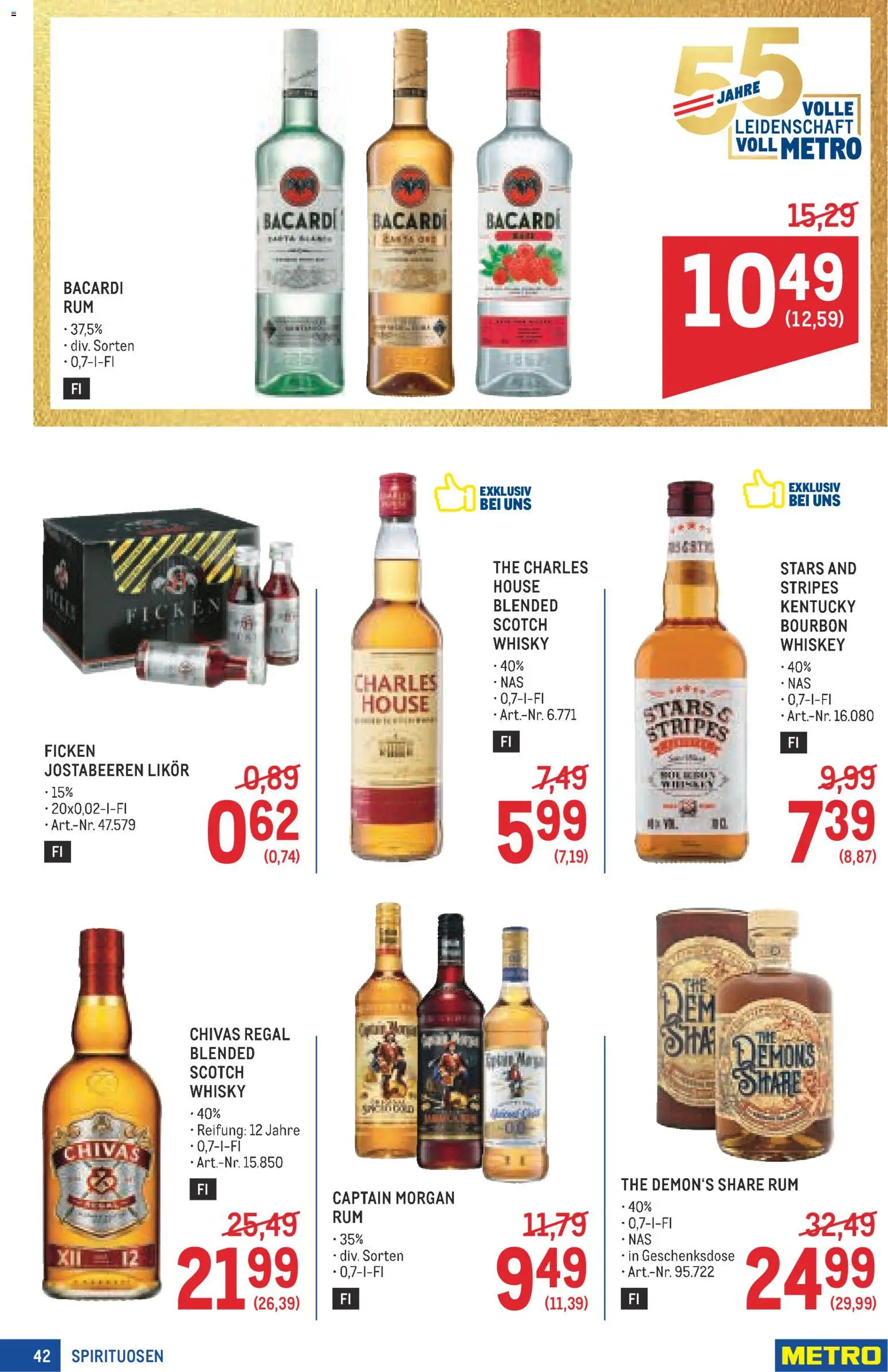 Metro angebote Profi gültig ab 01.10.2026 | Seite: 42 | Produkte: Whiskey, Regal, Bourbon