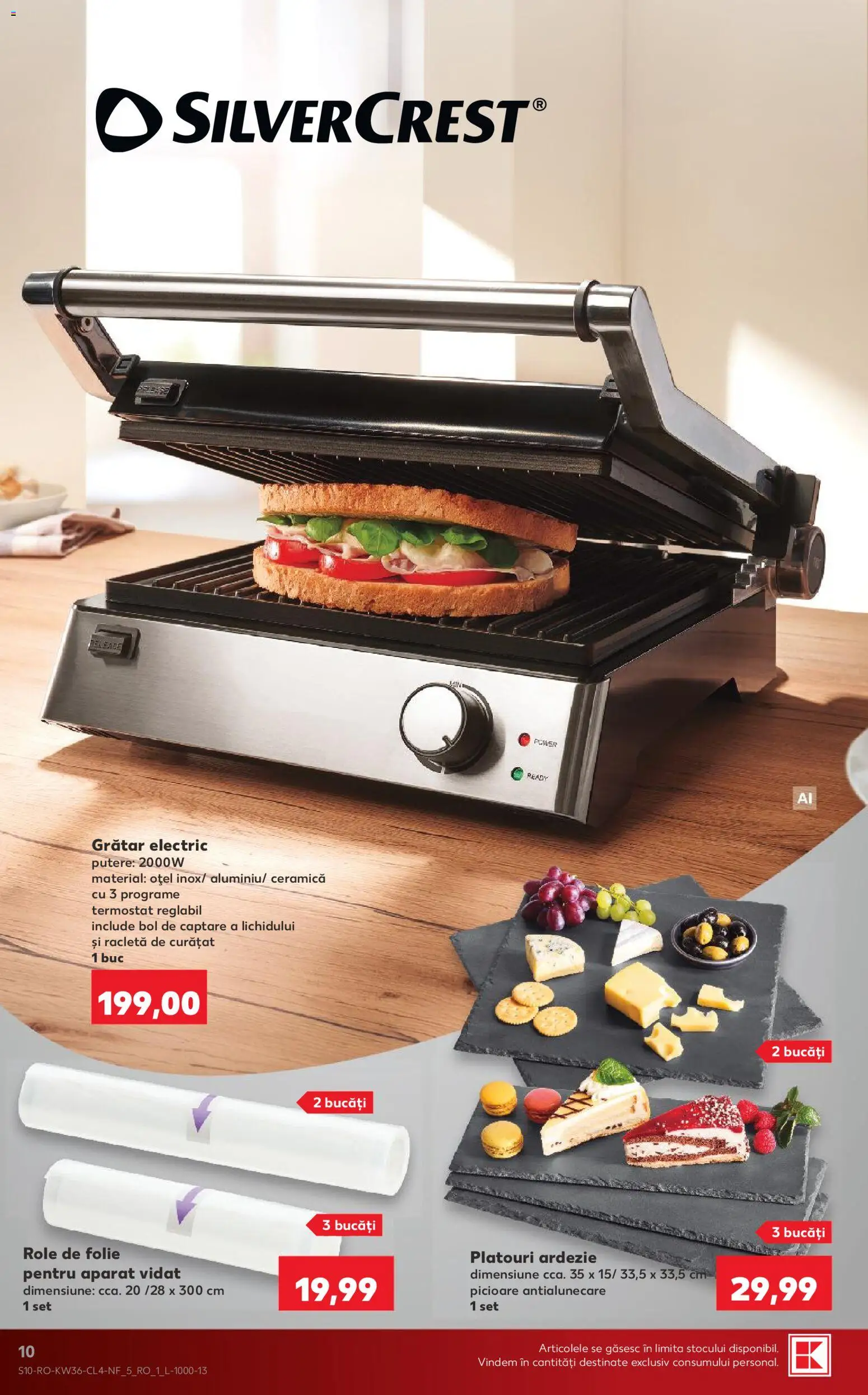 Noul catalog Kaufland – valabil de la 02.09.2026 | Pagină: 10 | Produse: Bol, Grătar, Role, Aparat