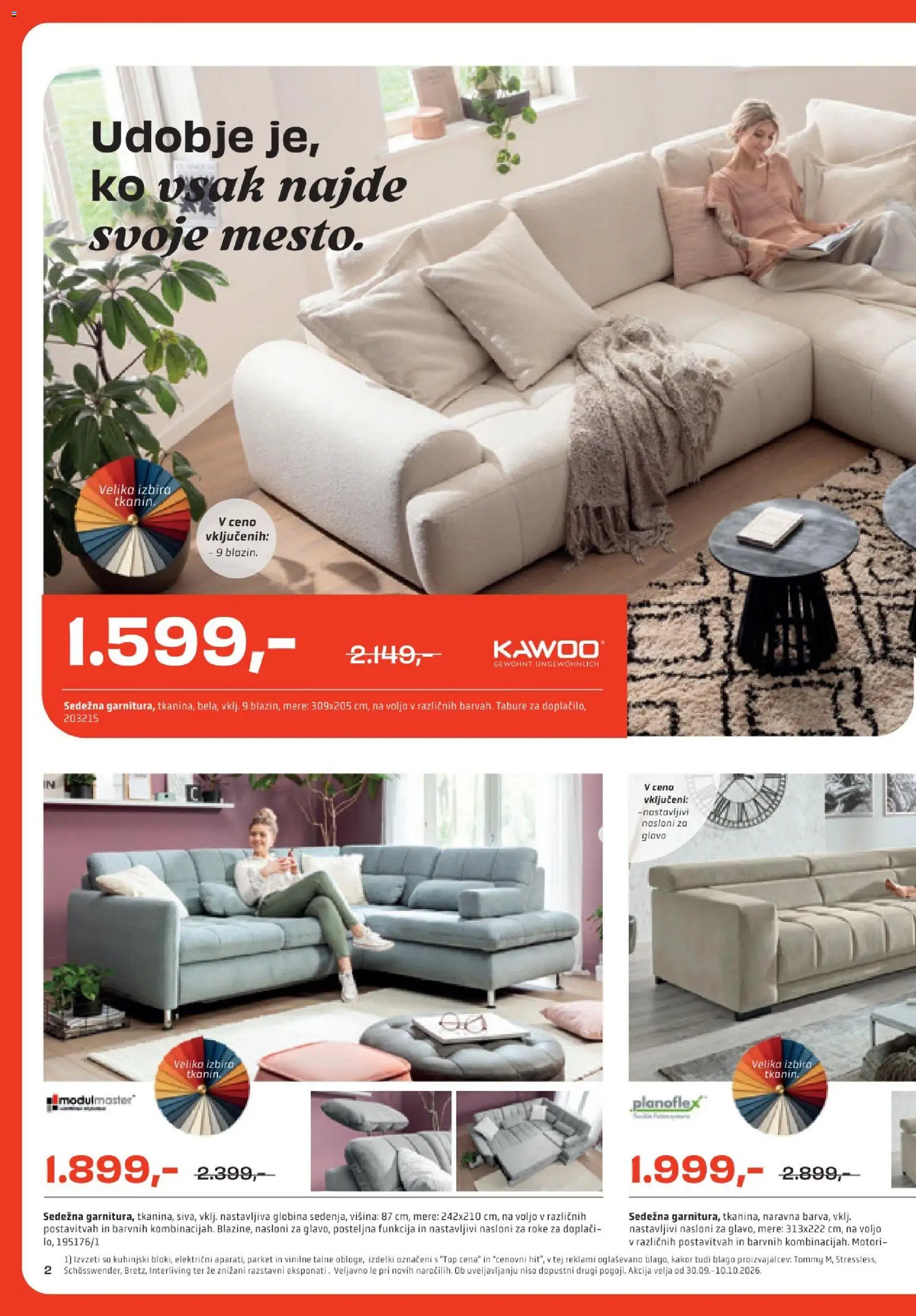 Novi Rutar katalog ponudbe – veljaven od 29.09.2026 | Stran: 2 | Izdelki: Tabure