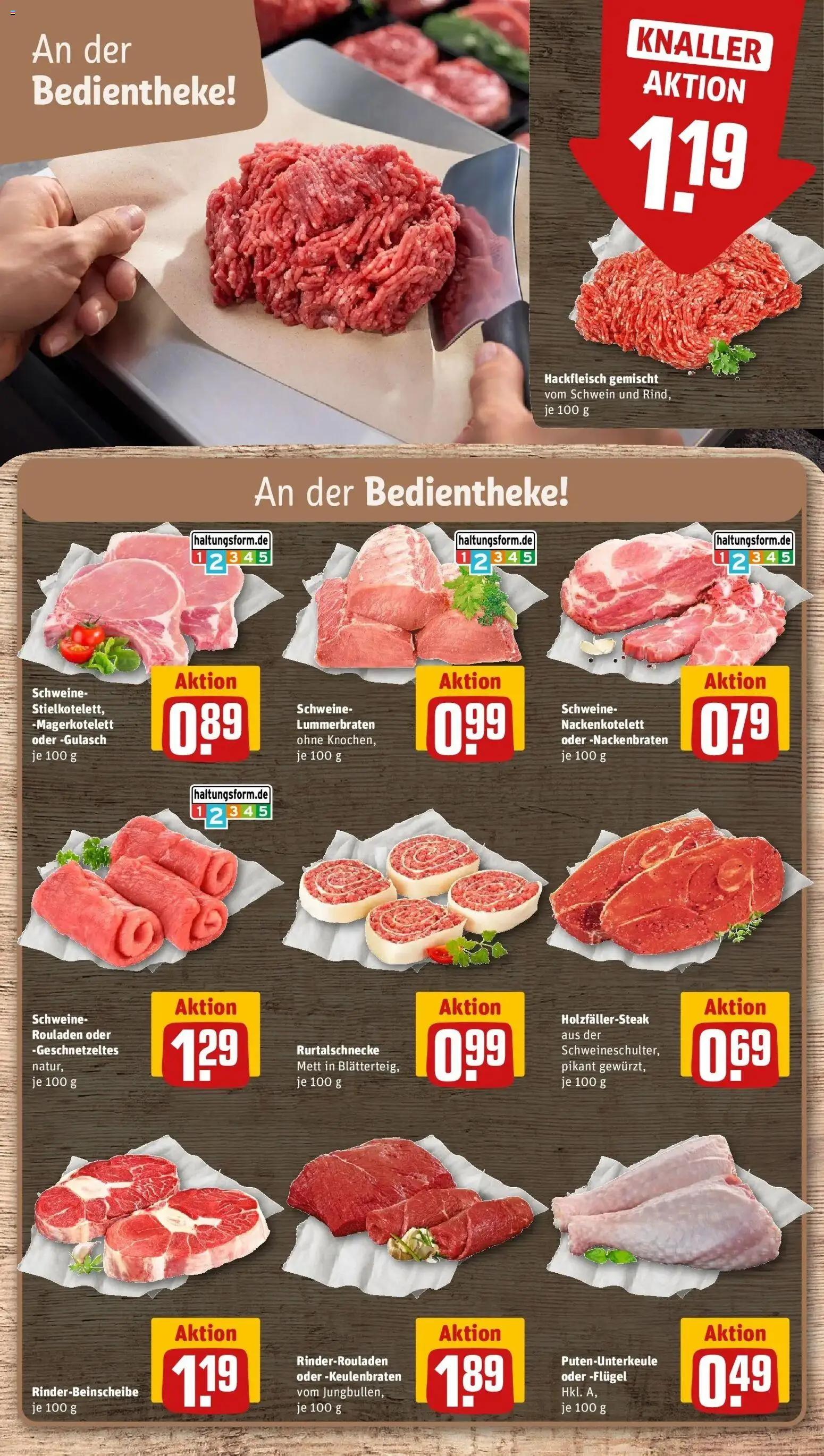 REWE Prospekt ab 14.09.2026 zum Blättern » Angebote | Seite: 6 | Produkte: Rinderrouladen, Gulasch, Hackfleisch
