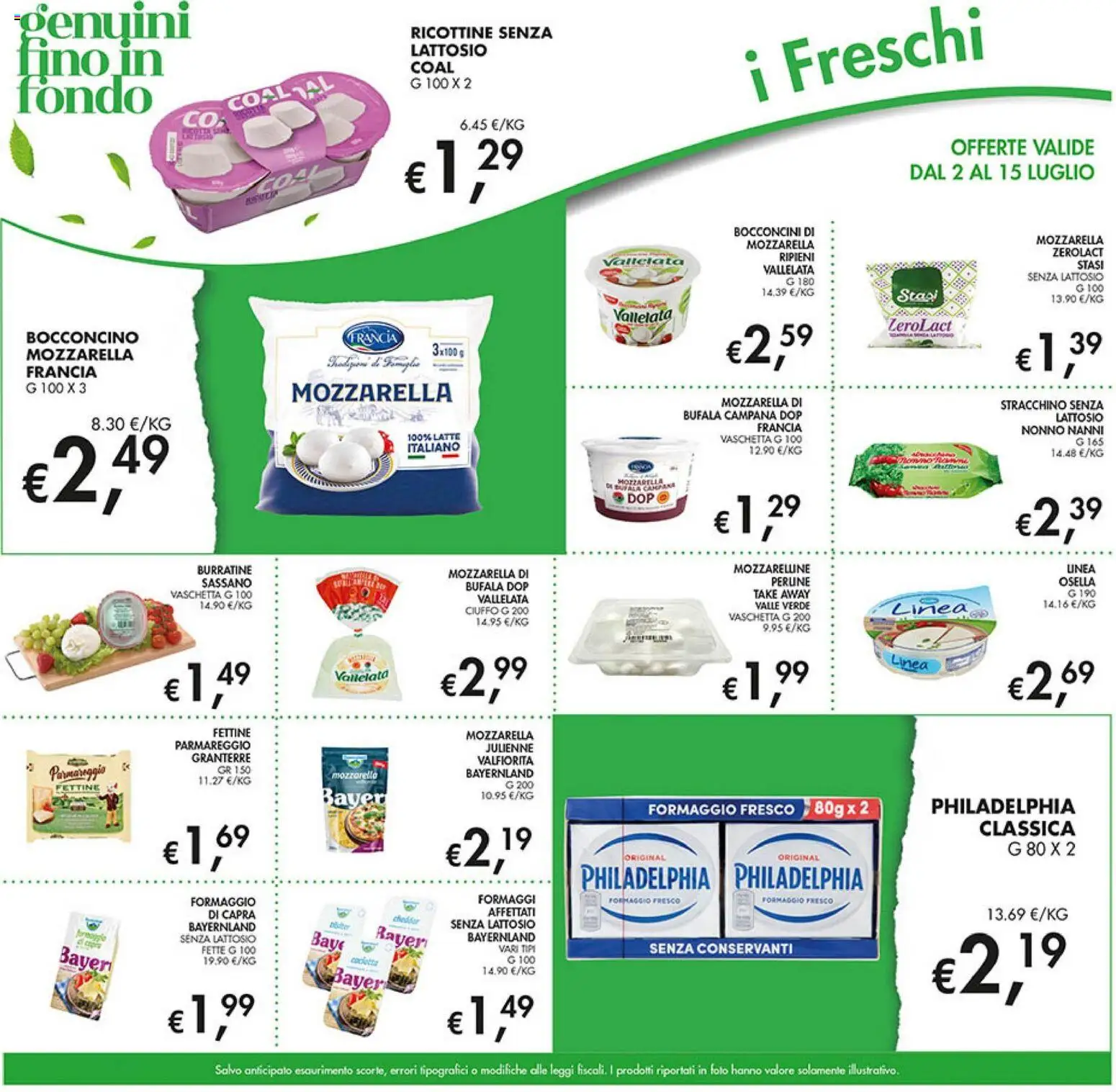 Volantino Coal del 02/07/2026 | Pagina: 9 | Prodotti: Mozzarella, Latte, Formaggio, Stracchino