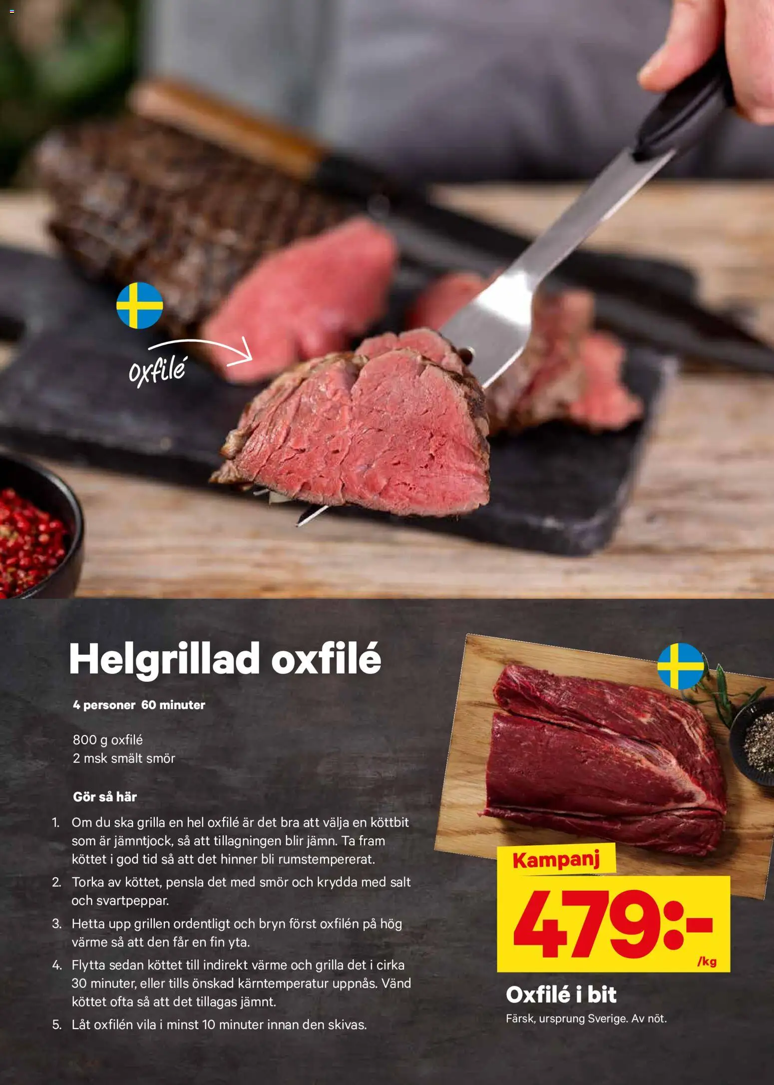 City Gross reklamblad aktuell från 15.06.2026 | Sida: 4 | Produkter: Salt, Smör, Oxfilé