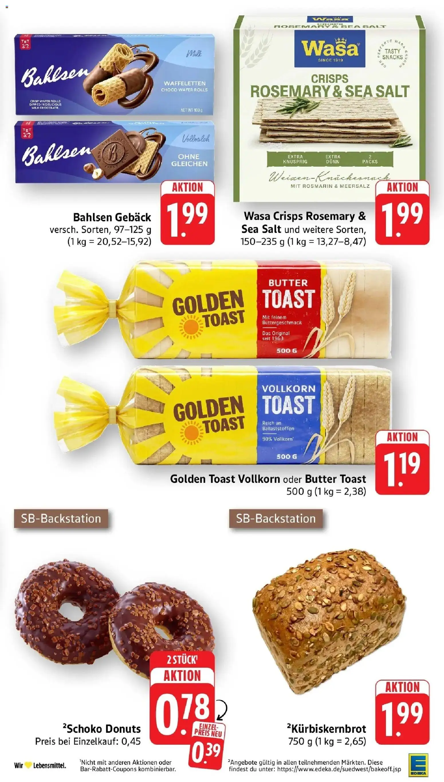 E center Prospekt Kirchheim-Teck (ab 07.09.2026) zum Blättern | Seite: 21 | Produkte: Butter, Toast, Donuts, Reis