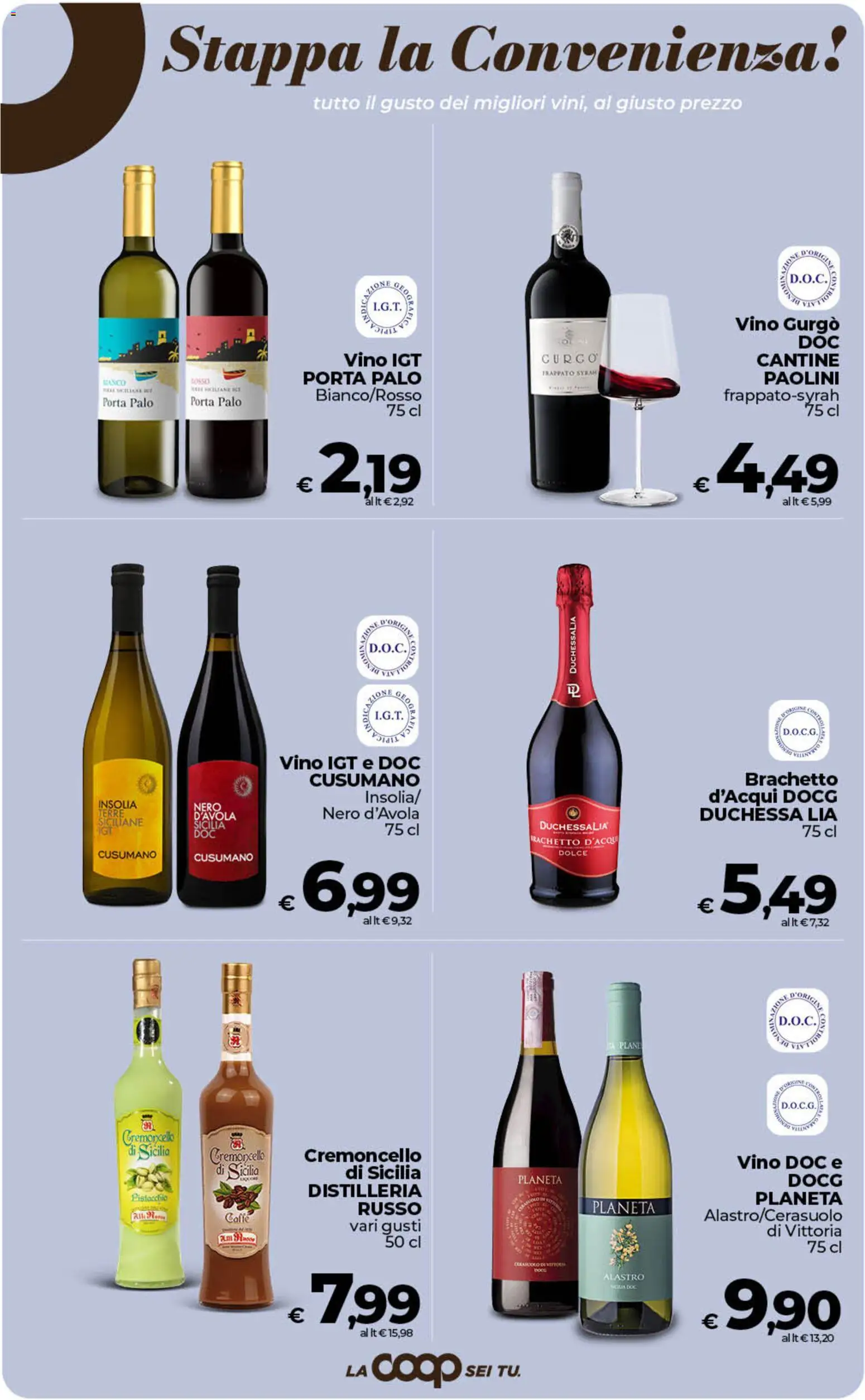 Volantino COOP del 01/09/2026 | Pagina: 32 | Prodotti: Pistacchio, Porta, Vino