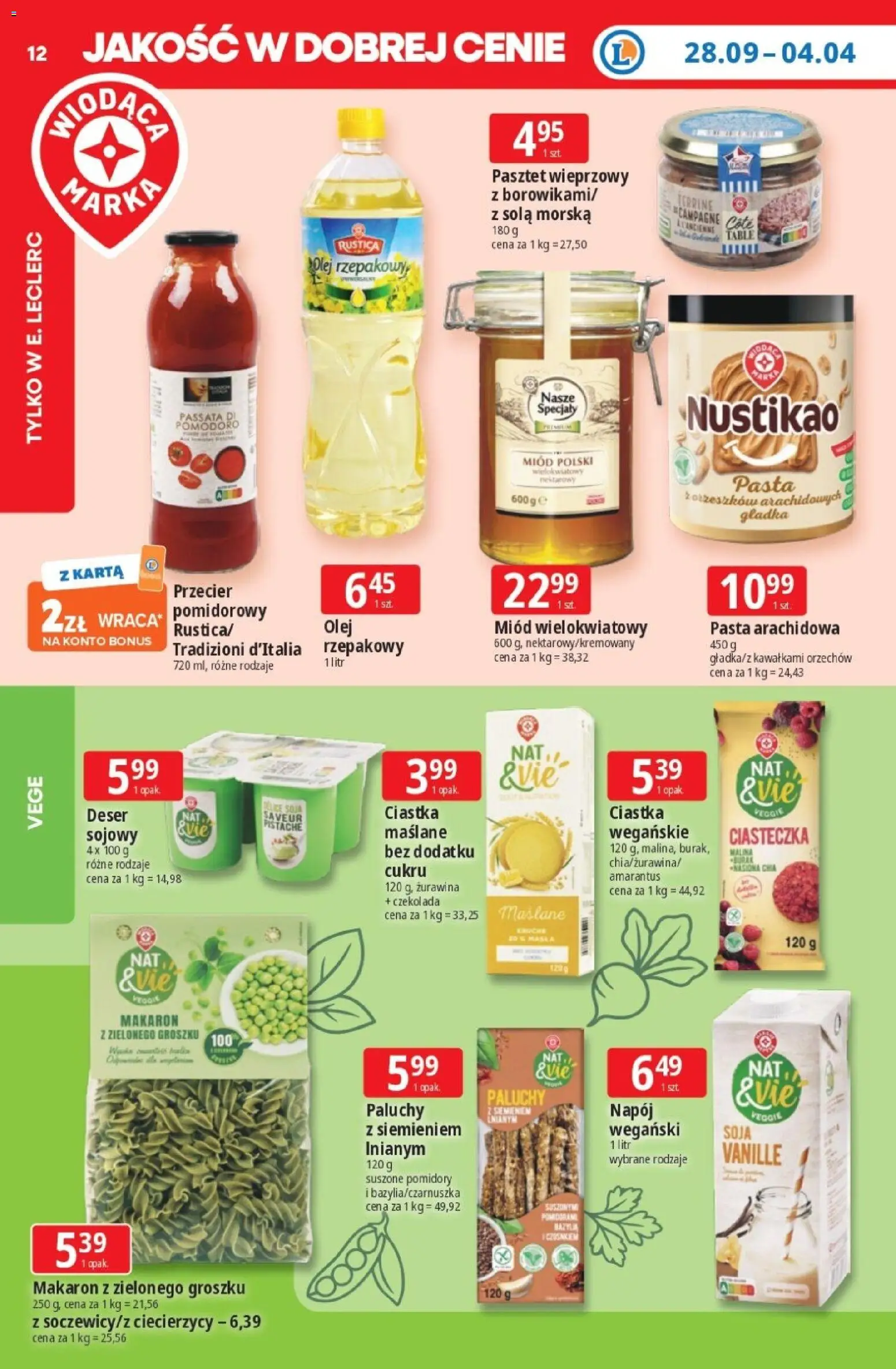 E.Leclerc gazetka - Tanio To Tu od 28.09.2026 | Strona: 12 | Produkty: Malina, Specjały, Pasztet, Pasta