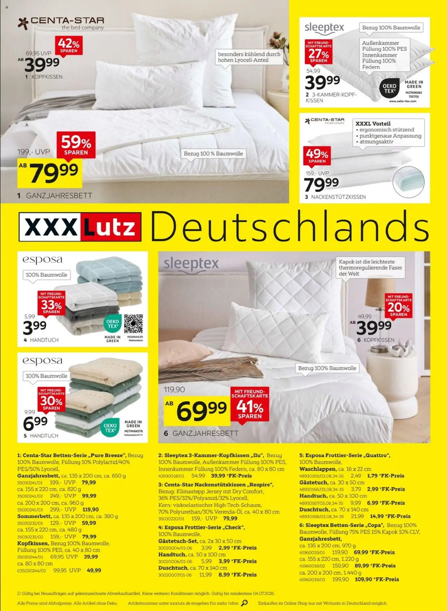 XXXLutz Deutschlands größter SSV 2 – gültig ab 20.06.2026 | Seite: 6 | Produkte: Kissen, Kopfkissen