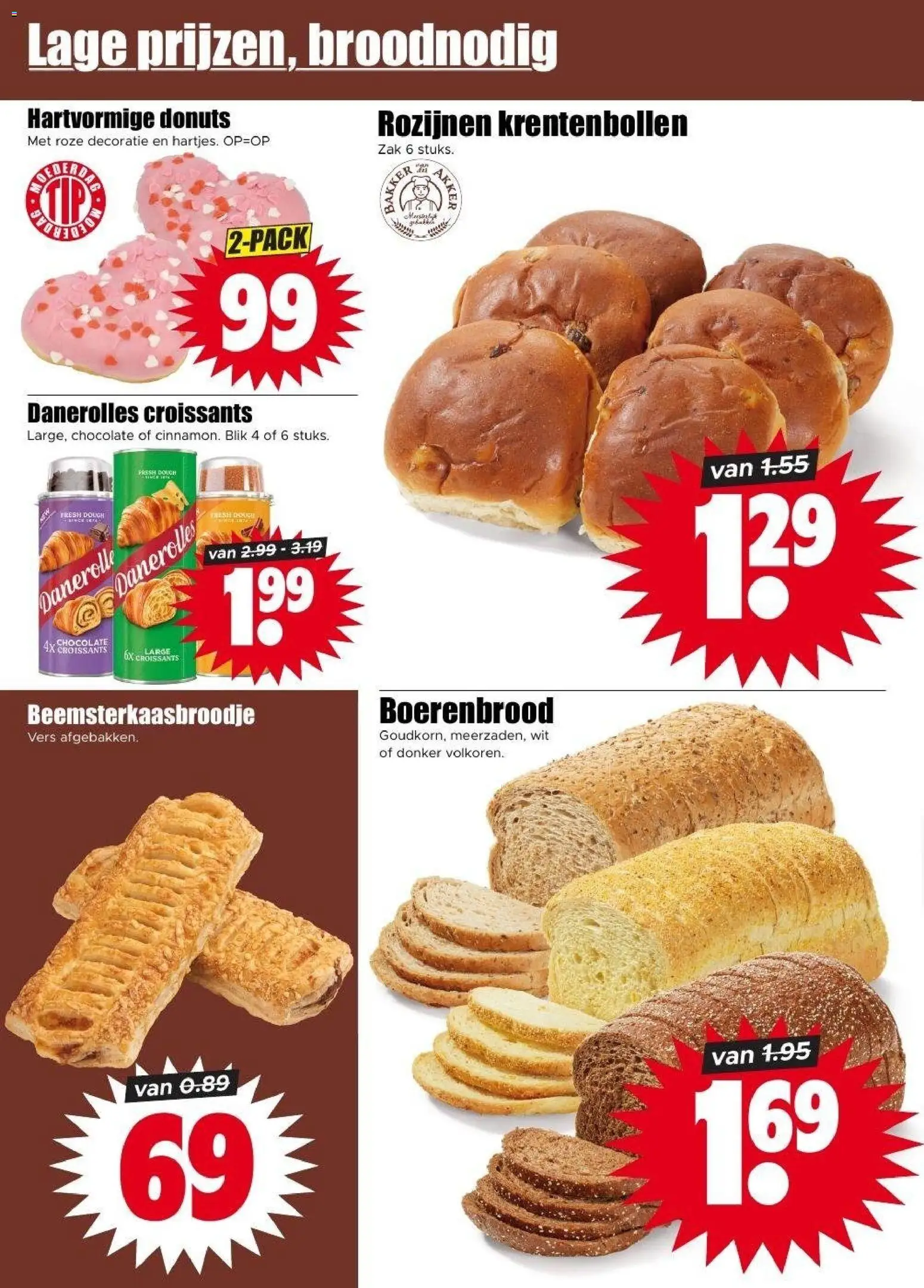 {H1} | Pagina: 6 | Producten: Donuts, Rozijnen, Zak