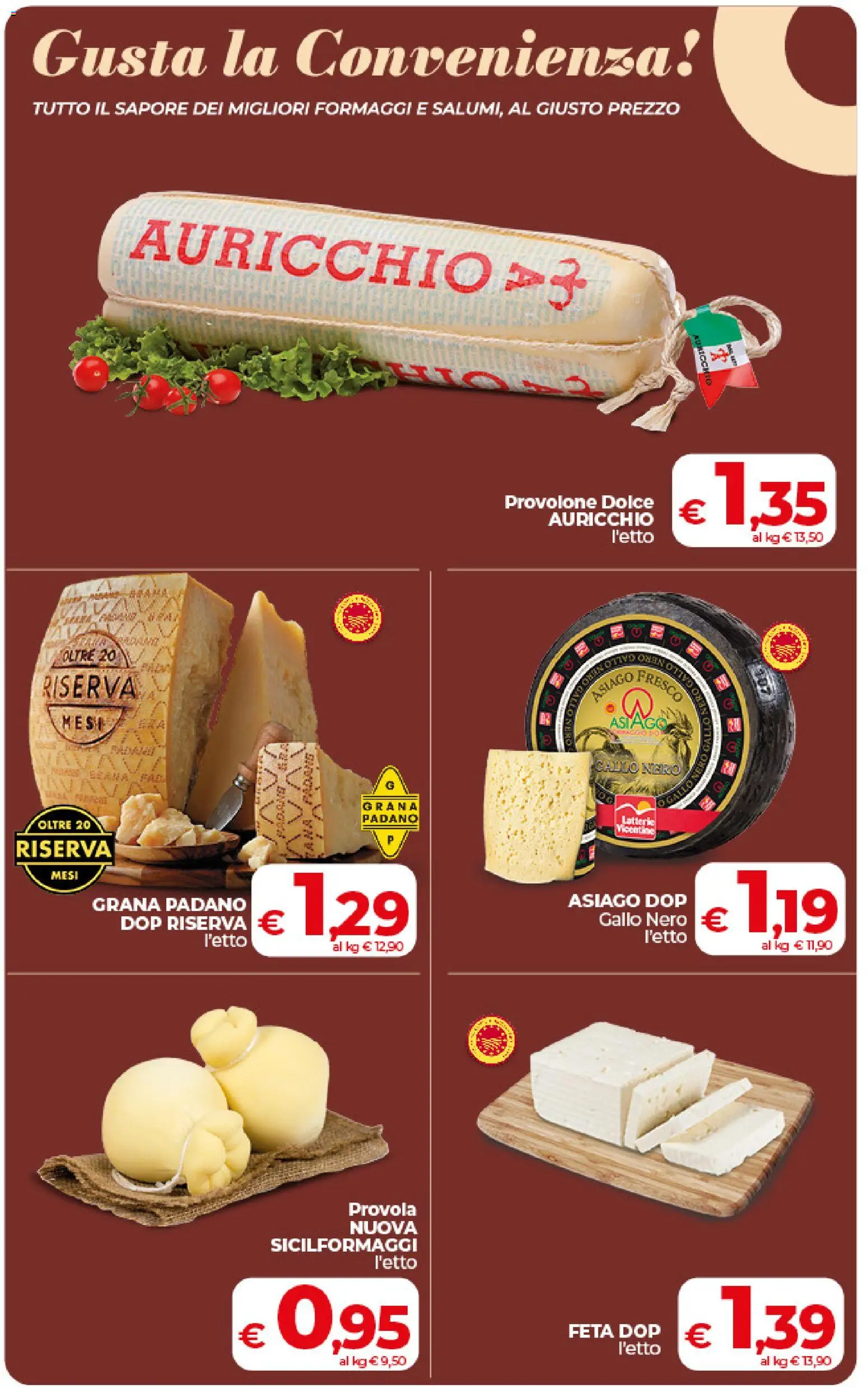 Volantino COOP del 09.06.2026 | Pagina: 9 | Prodotti: Provolone, Grana Padano, Provola, Feta
