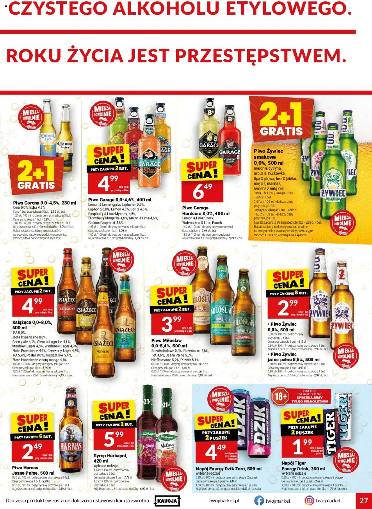 Twój Market gazetka od 09.09.2026 | Strona: 27 | Produkty: Malina, Piwo Corona, Corona Extra, Napoje