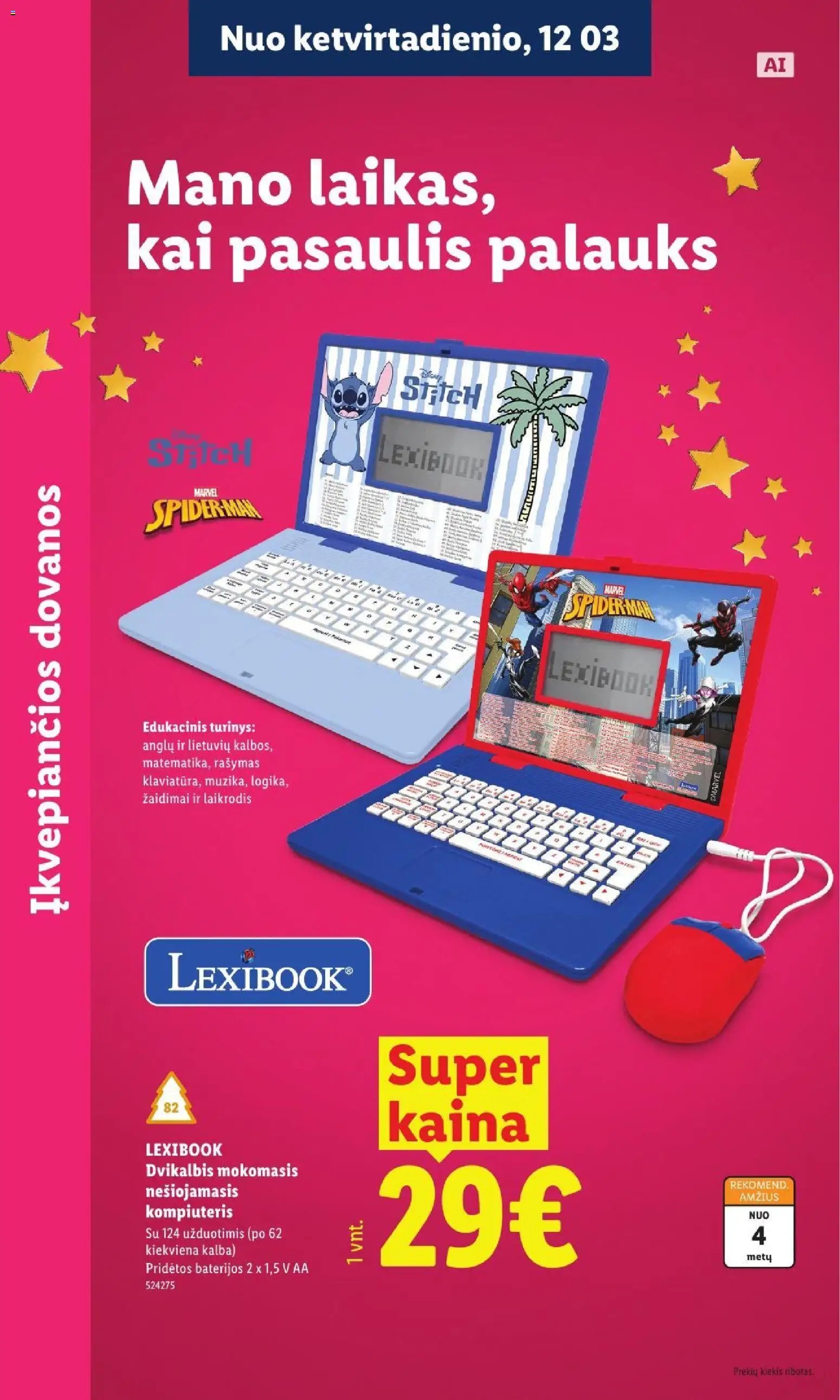 LIDL akcijos nuo 2026.11.02 | Puslapis: 54 | Prekių: Laikrodis, Kompiuteris, Baterijos