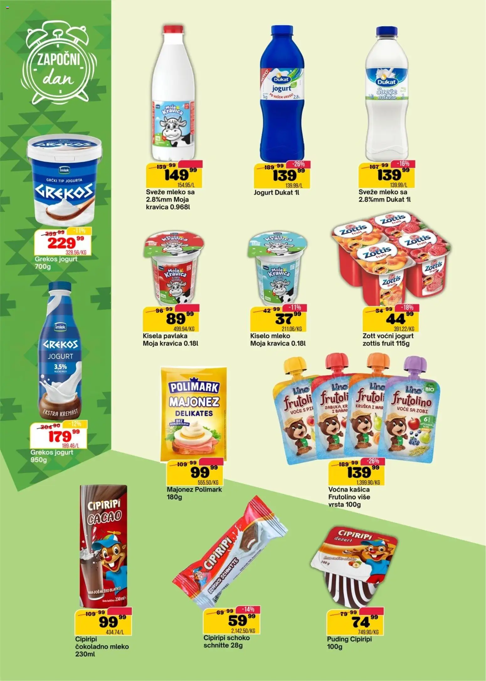 Senta Promet katalog - važi od 03.06.2026 | Strana: 4 | Proizvode: Kiselo mleko, Sto, Voćni jogurt, Pavlaka