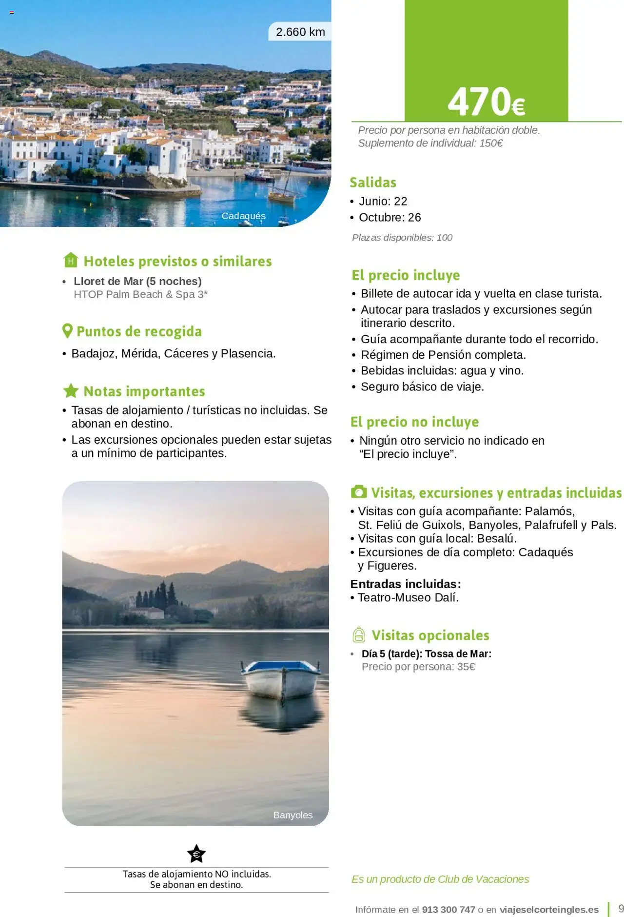 Viajes El Corte Inglés - Catálogo Junta de Extremadura │ válido desde el 01.03.2025 | Página: 9