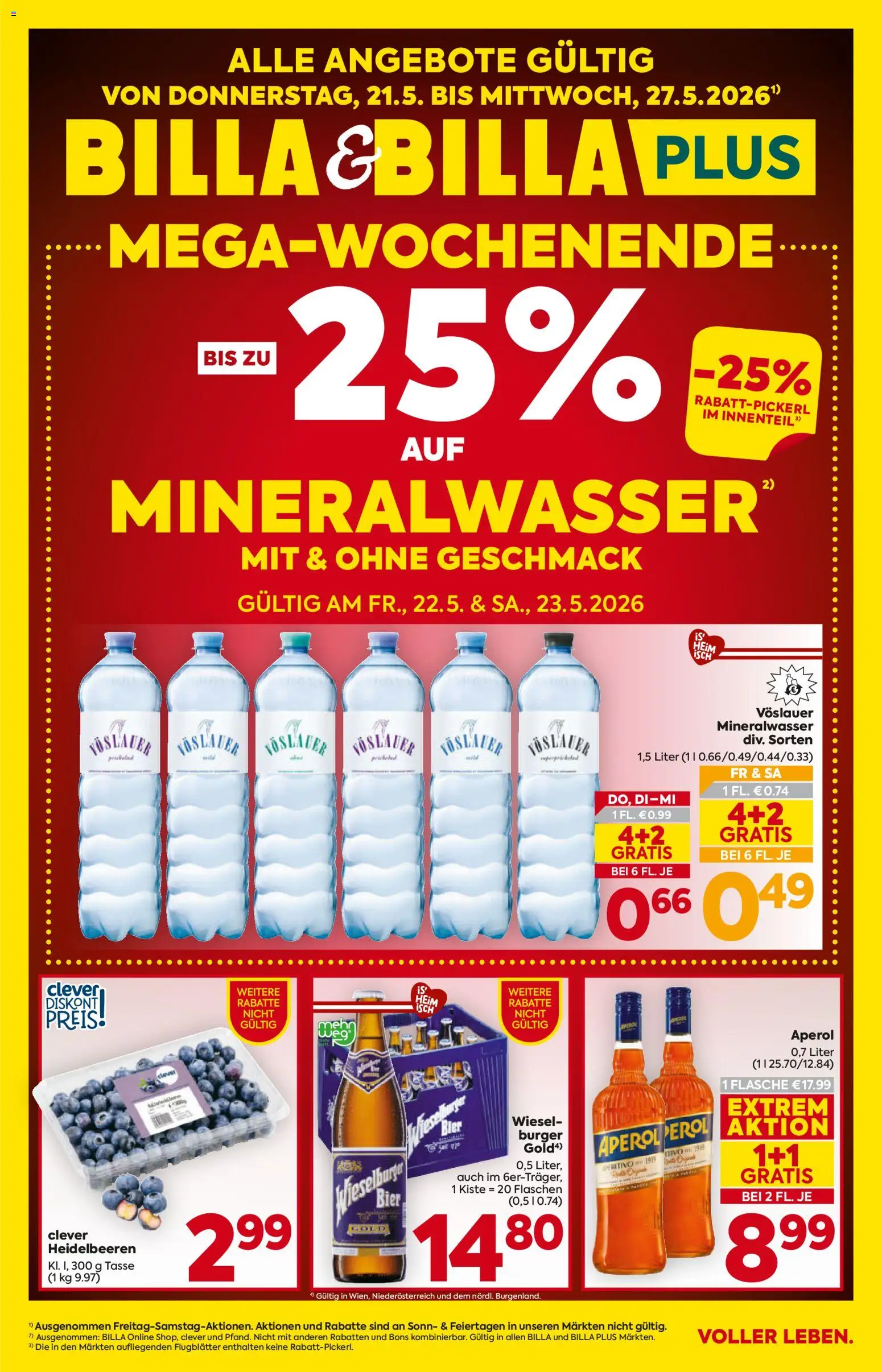 Billa Flugblatt - Wien gültig ab 21.05.2026 | Seite: 1 | Produkte: Bier