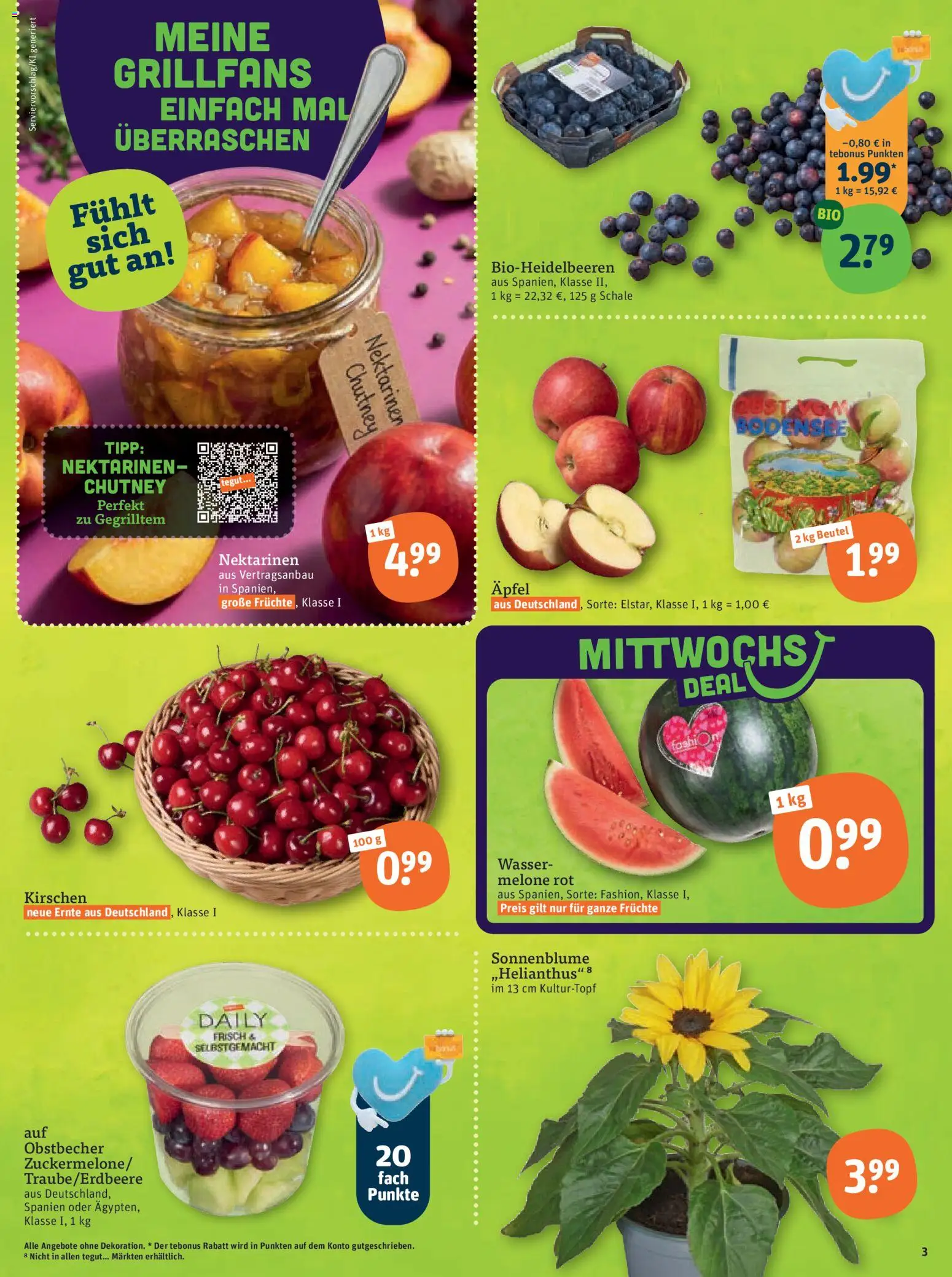 Tegut Prospekt – gültig ab 12.06.2026 | Seite: 5 | Produkte: Nektarinen, Äpfel, Kirschen, Melone