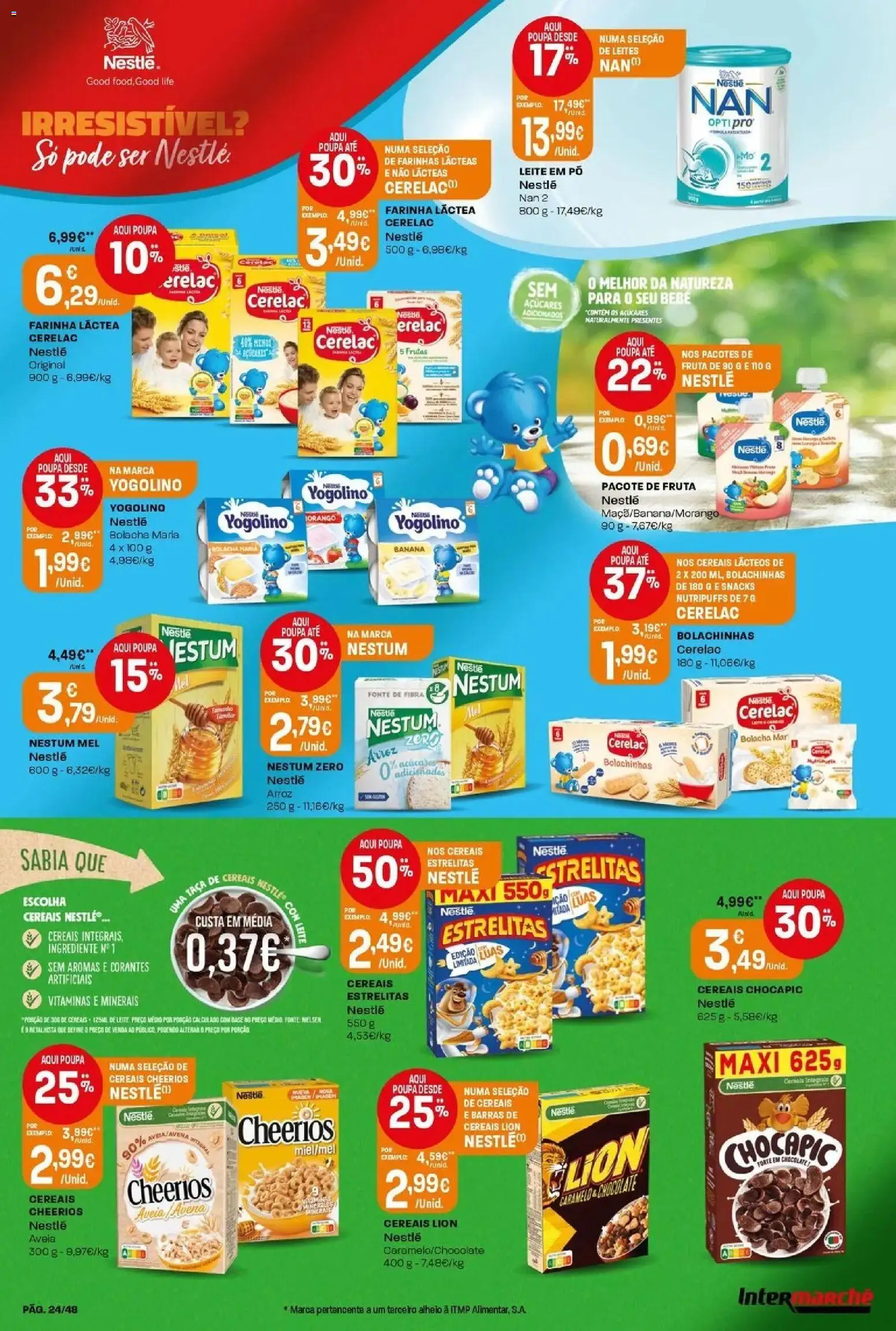 Intermarché - Isto é que são preços BAIXOS! │ válido de 28.05.2026 | Página: 24 | Produtos: Pó, Leite, Mel, Cereais