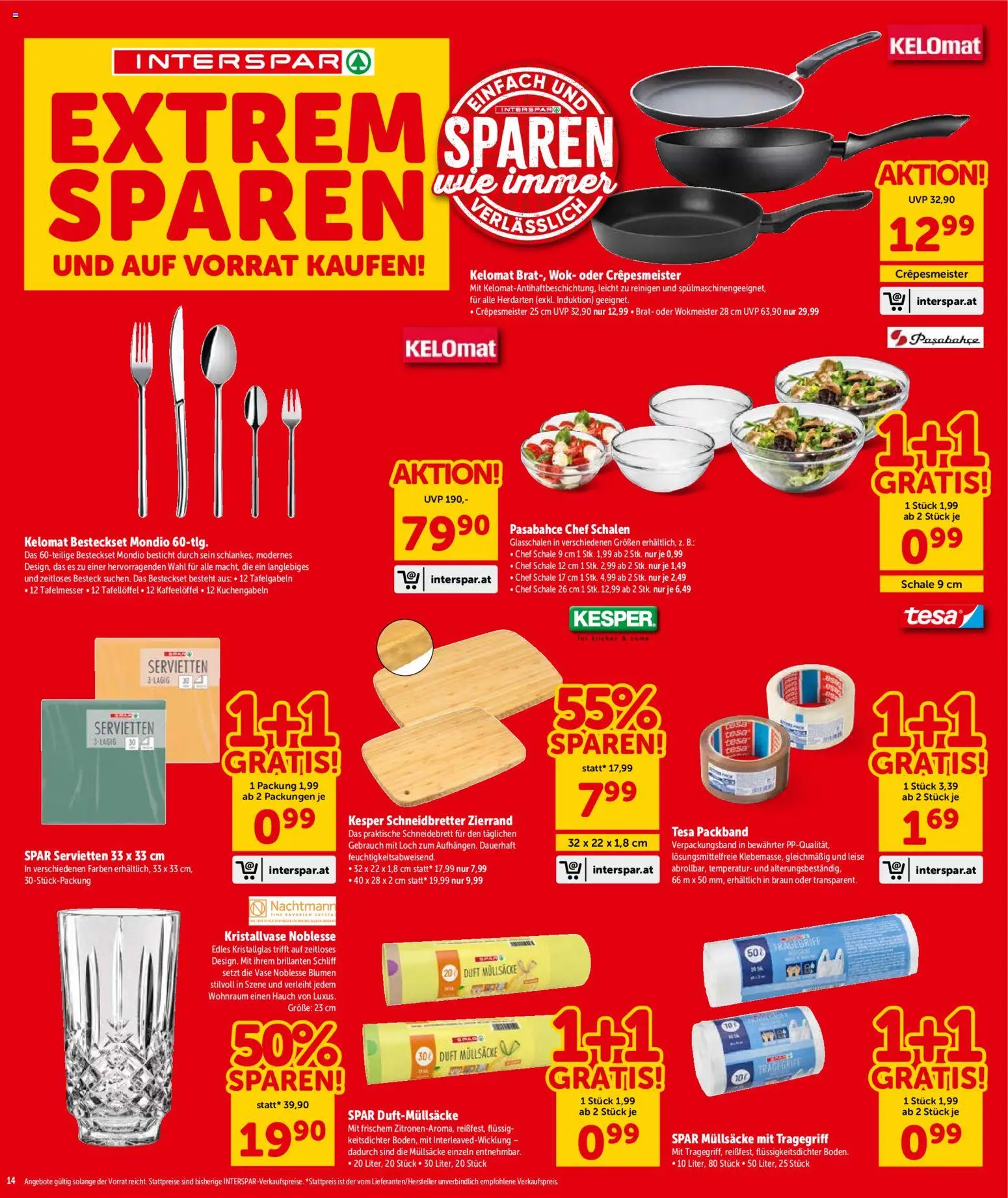 Interspar Broschüre gültig ab 27.10.2026 | Seite: 14 | Produkte: Müllsäcke, Vase, Duft