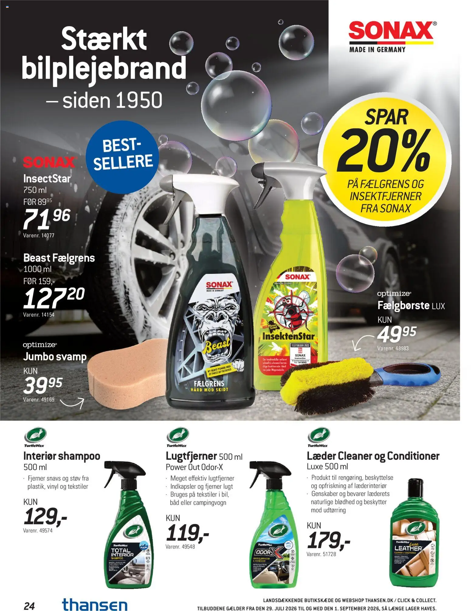 Thansen tilbudsavis – gyldig fra 29/07/2026 | Side: 24 | Produkter: Shampoo, Svamp, Bad