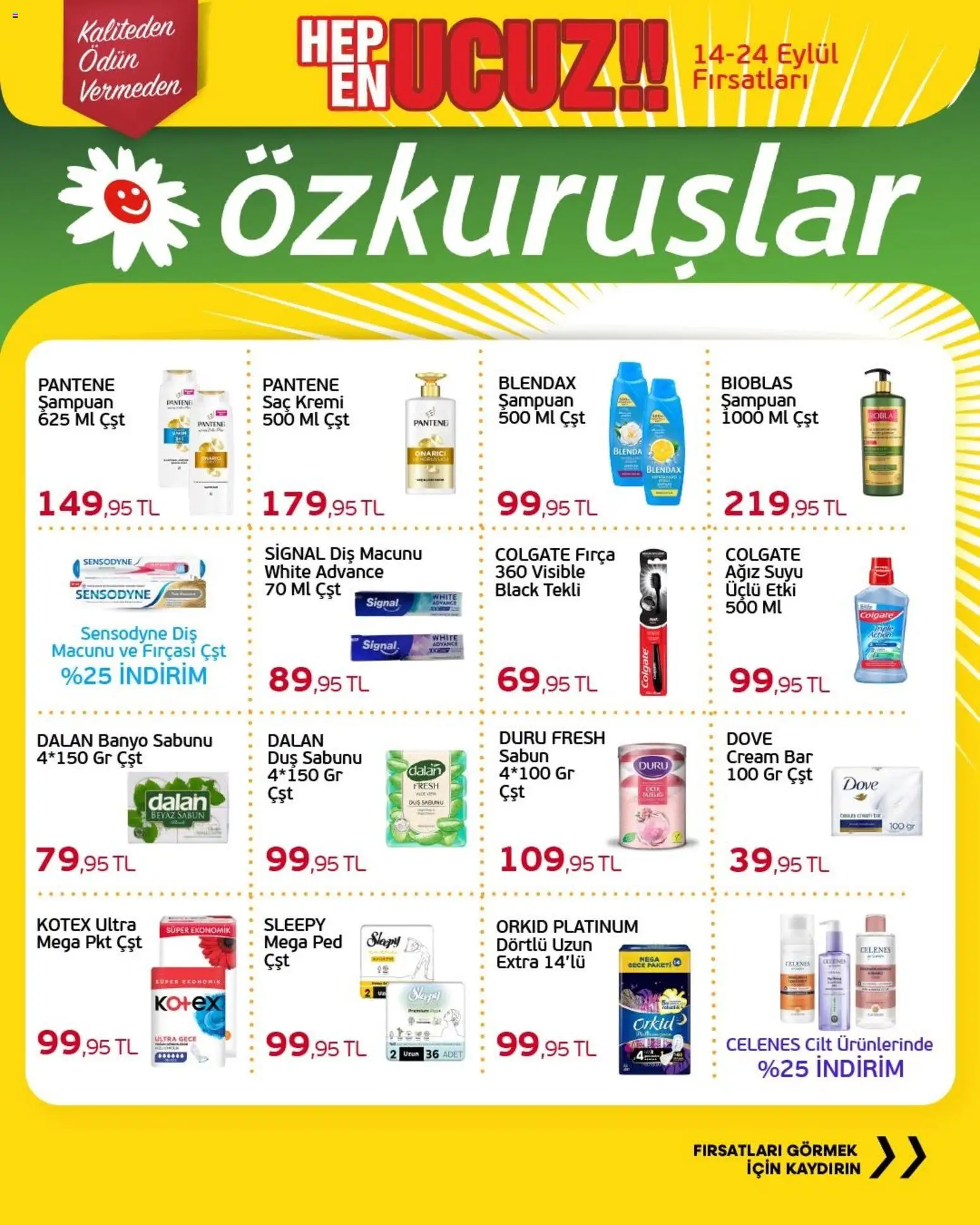 Özkuruşlar Katalog - 14 Eylül 2026 tarihinden itibaren geçerlidir | Sayfa: 11 | Ürünler: Banyo, Duş, Fırça, Sabun