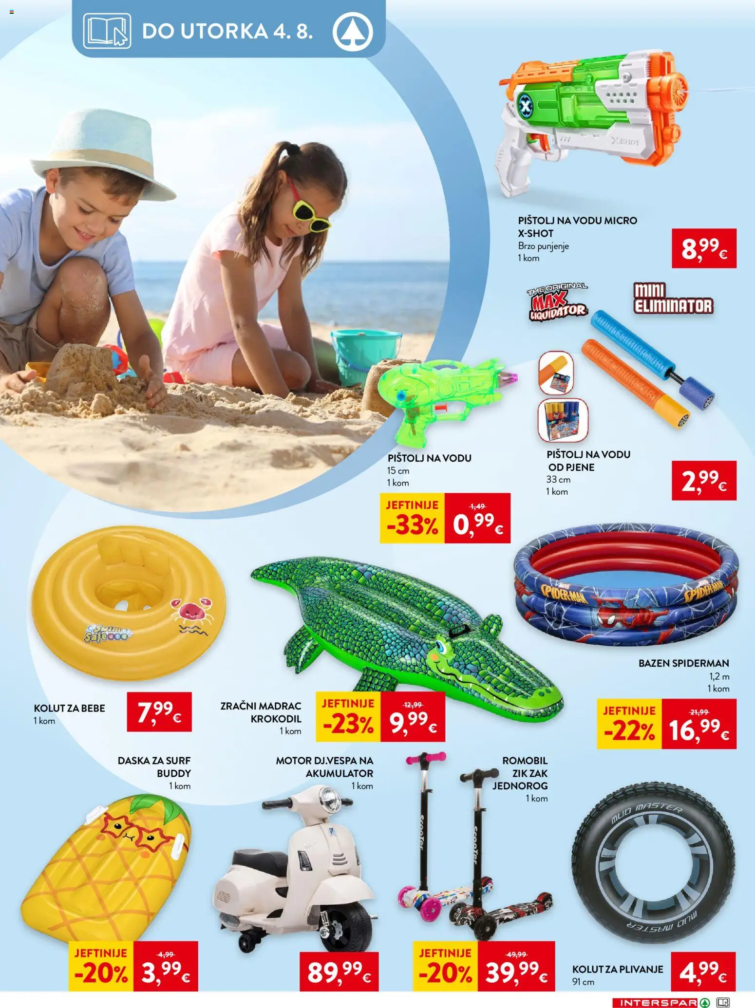 Interspar katalog | vrijedi od 27.05.2026 | Stranica: 10 | Proizvodi: Madrac, Bazen, Romobil