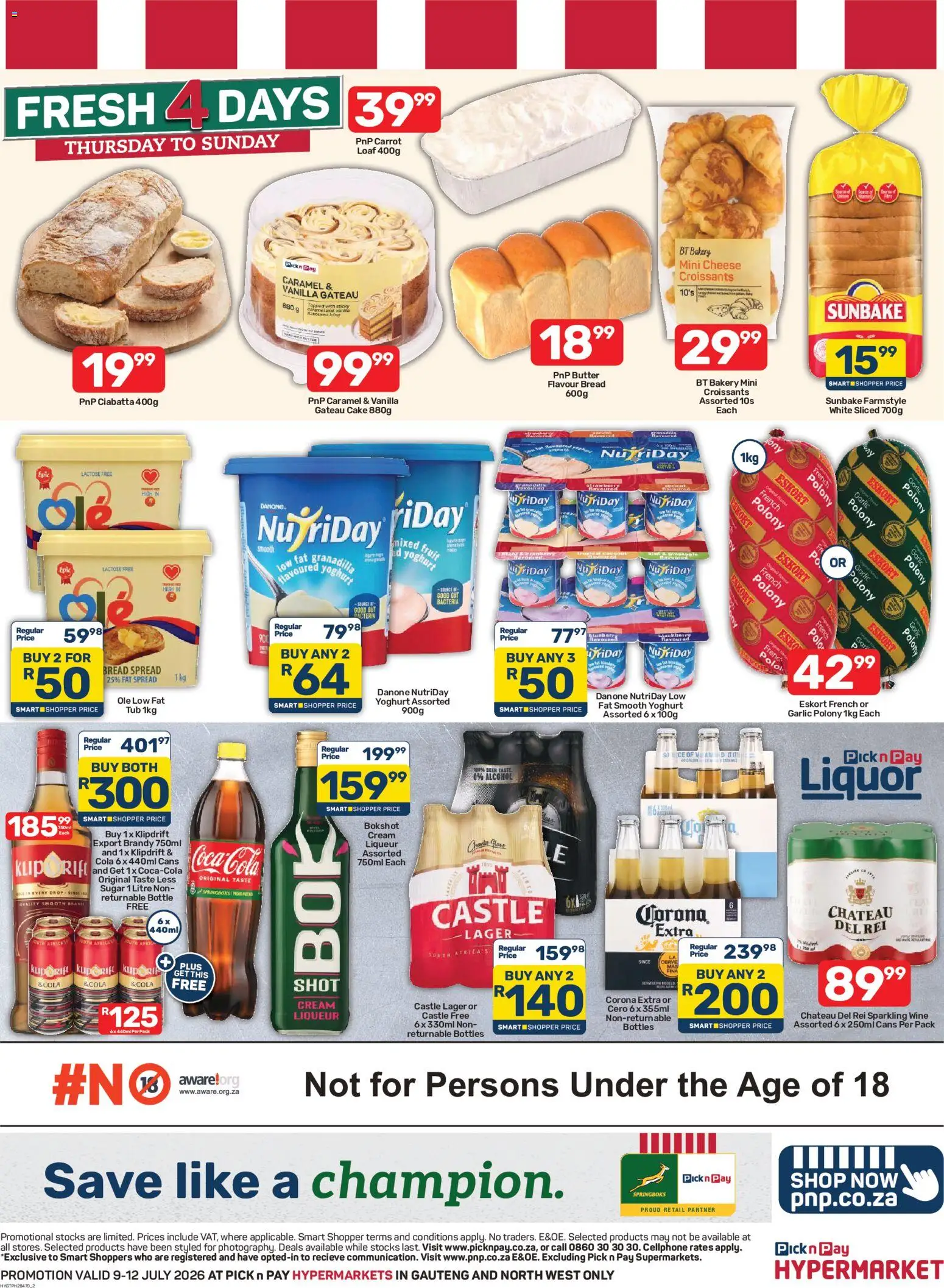 New Pick n Pay catalogue – valid from 09/07/2026 | Page: 2 | Products: Butter, Polony, Fat spread, Sugar