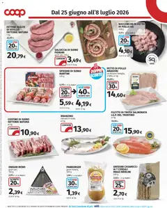 Anteprima del volantino COOP volantino valido a partire dal 25/06/2026 | Pagina: 4 | Prodotti: Branzino, Suino, Data, Vitello