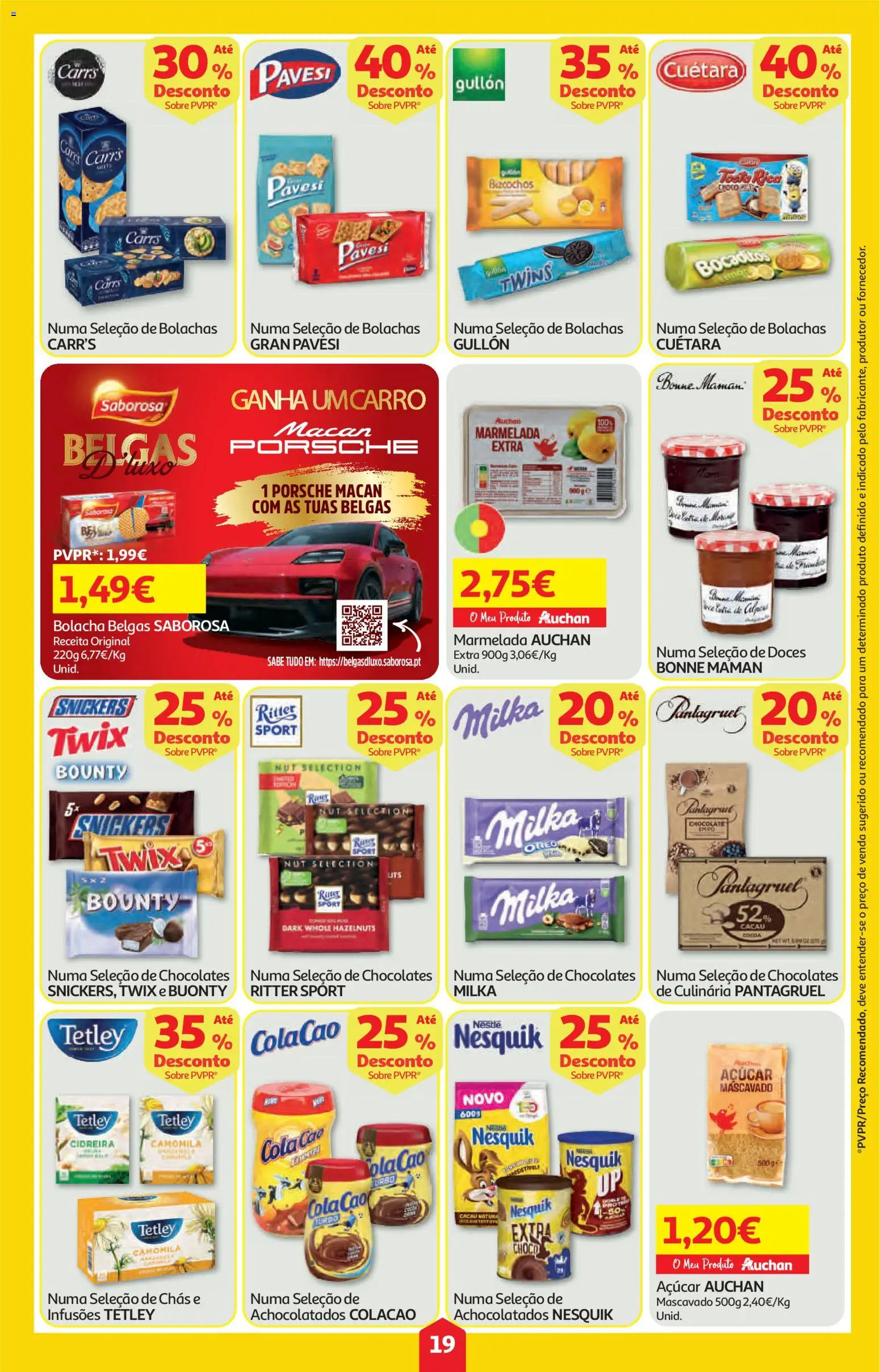 Auchan folheto │ válido de 21.05.2026 | Página: 19 | Produtos: Bolachas, Chocolates, Açúcar, Doces