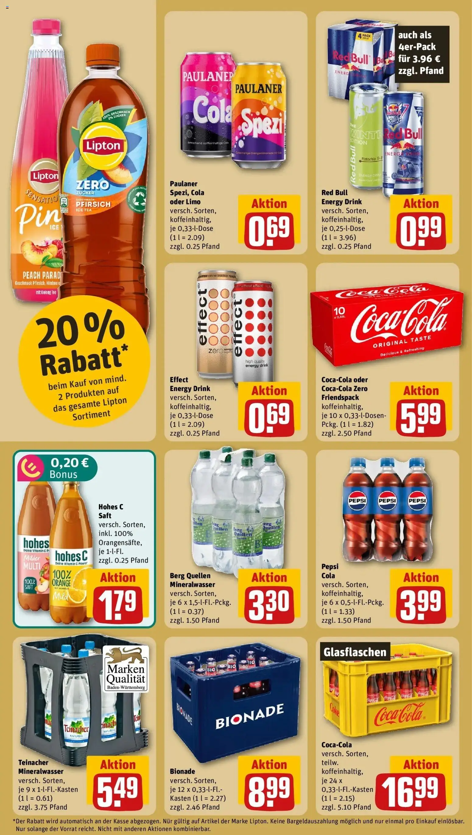 REWE Prospekt ab 19.10.2026 zum Blättern » Angebote | Seite: 18 | Produkte: Red bull, Energy, Pepsi, Paulaner